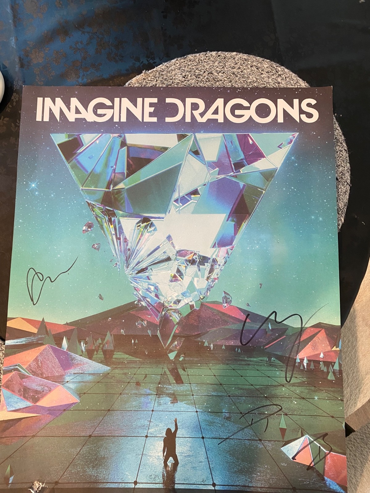 Imagine Dragons authentic signed poster Evolve World Tour