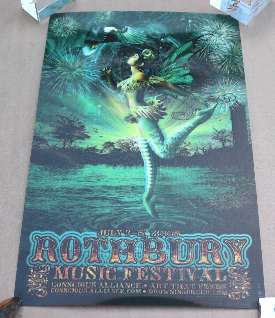 2008 ROTHBURY MUSIC FESTIVAL CONCERT POSTER ART 12X19 3D LENTICULAR BY JEFF WOOD