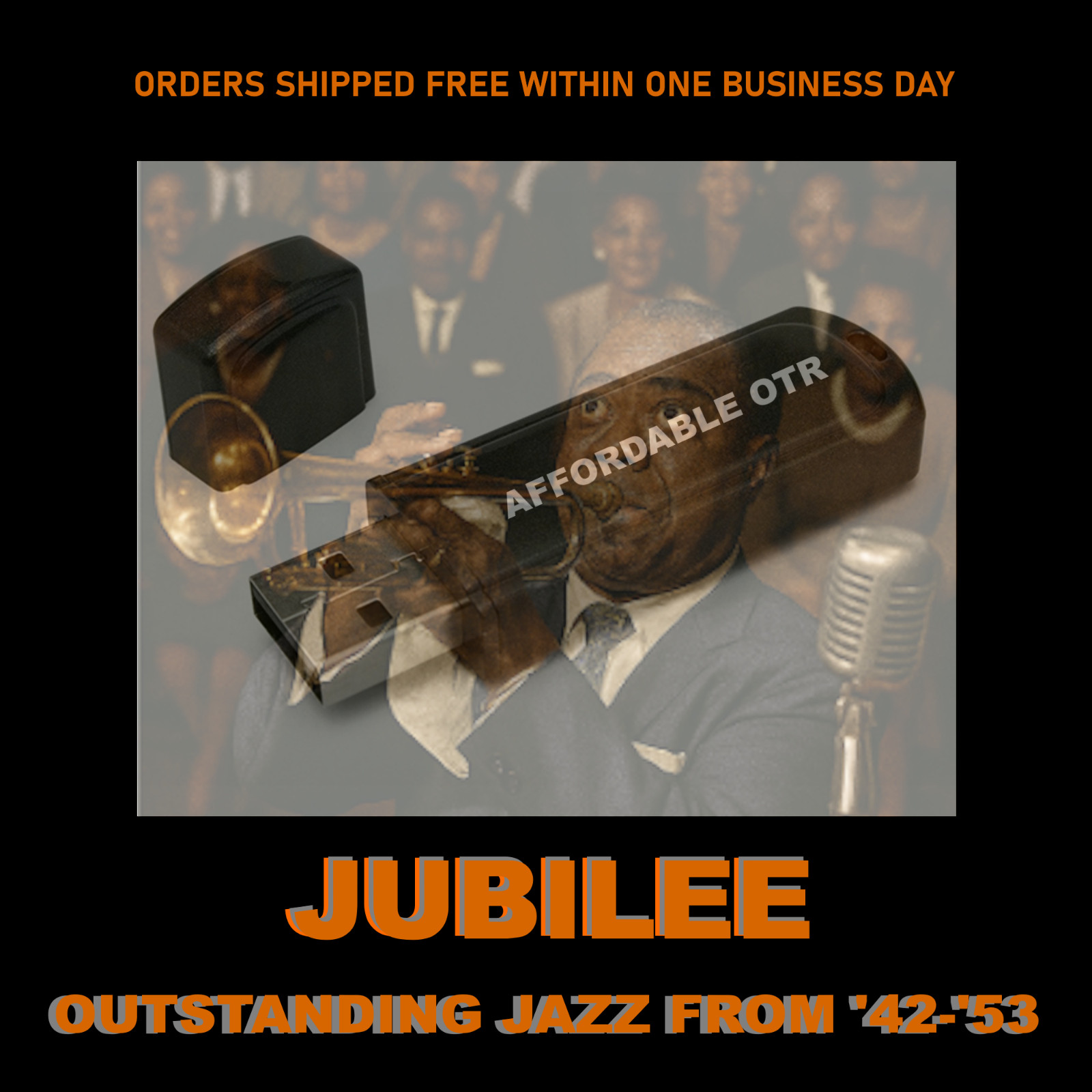 JUBILEE. 153 GREAT OLD TIME RADIO JAZZ SHOWS. 1942-1953. USB FLASH DRIVE