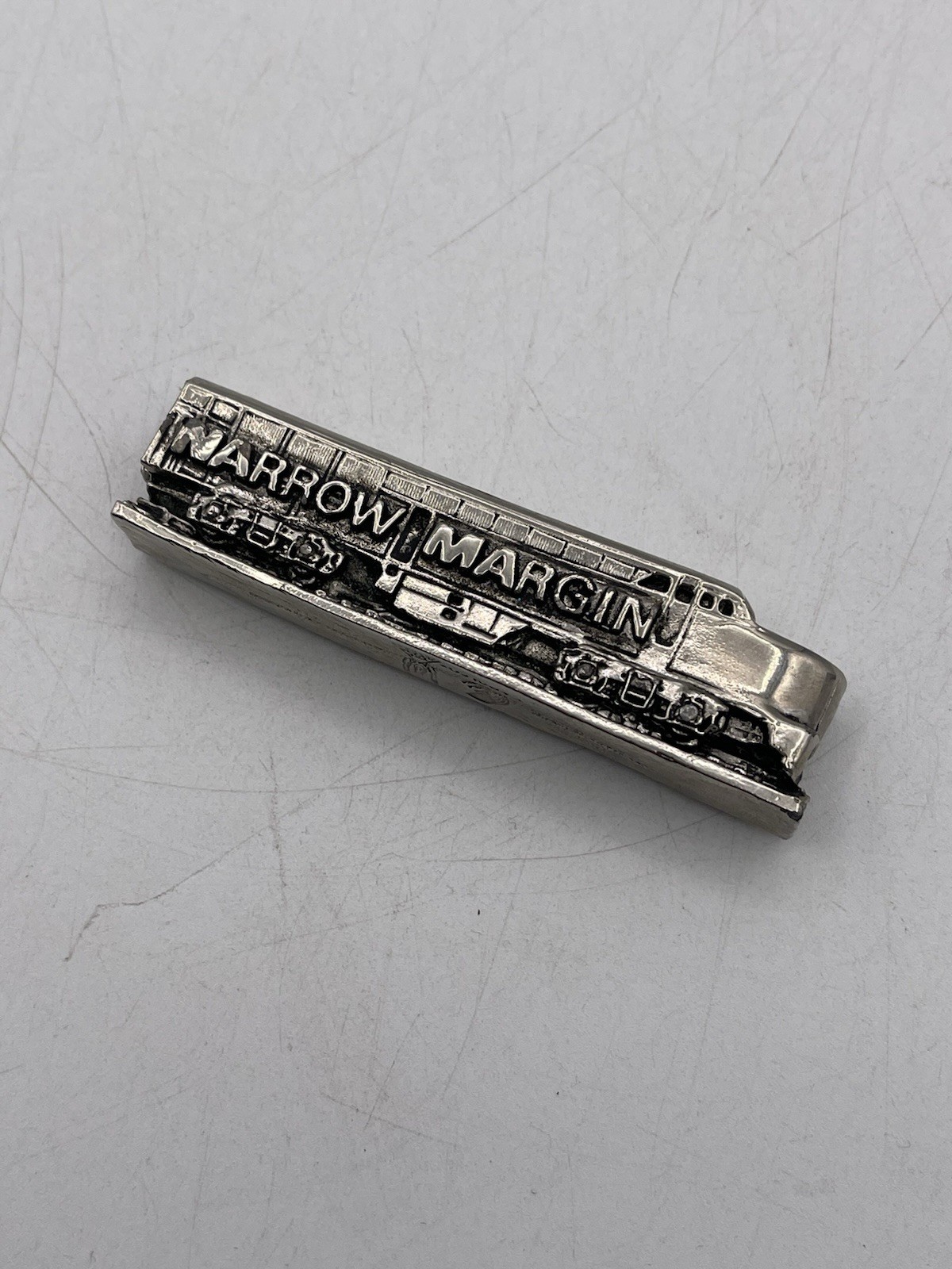 Narrow Margin Metal Train Paper Weight Movie Promo TriStar Pictures Carolco