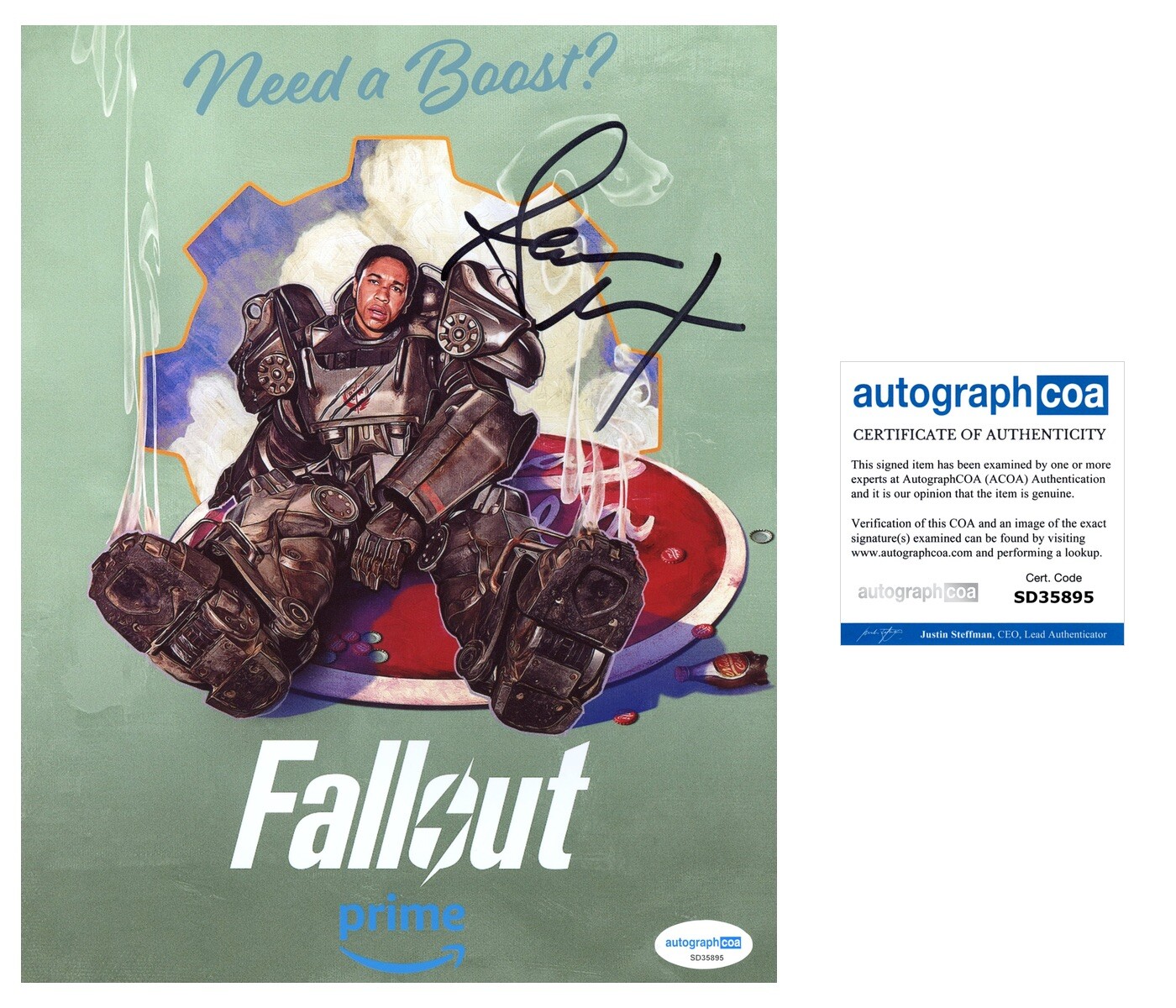 Aaron Moten ‘Fallout’ Signed 8×10 Photo TV Show ‘Maximus’ ACOA Amazon PROOF