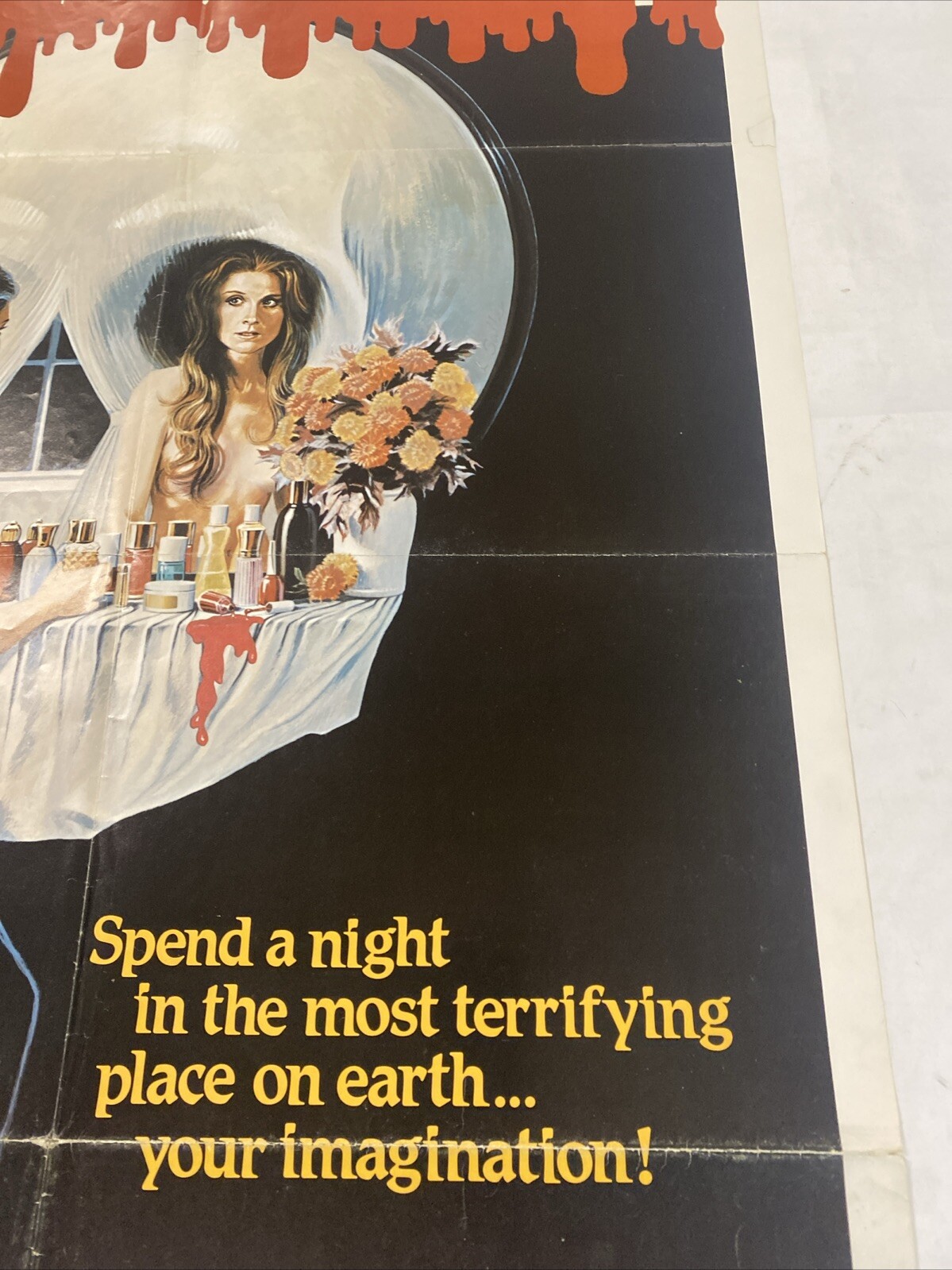 1981 DELUSION ORIGINAL ONE SHEET HORROR MOVIE POSTER ALAN BEATTIE RARE SLASHER