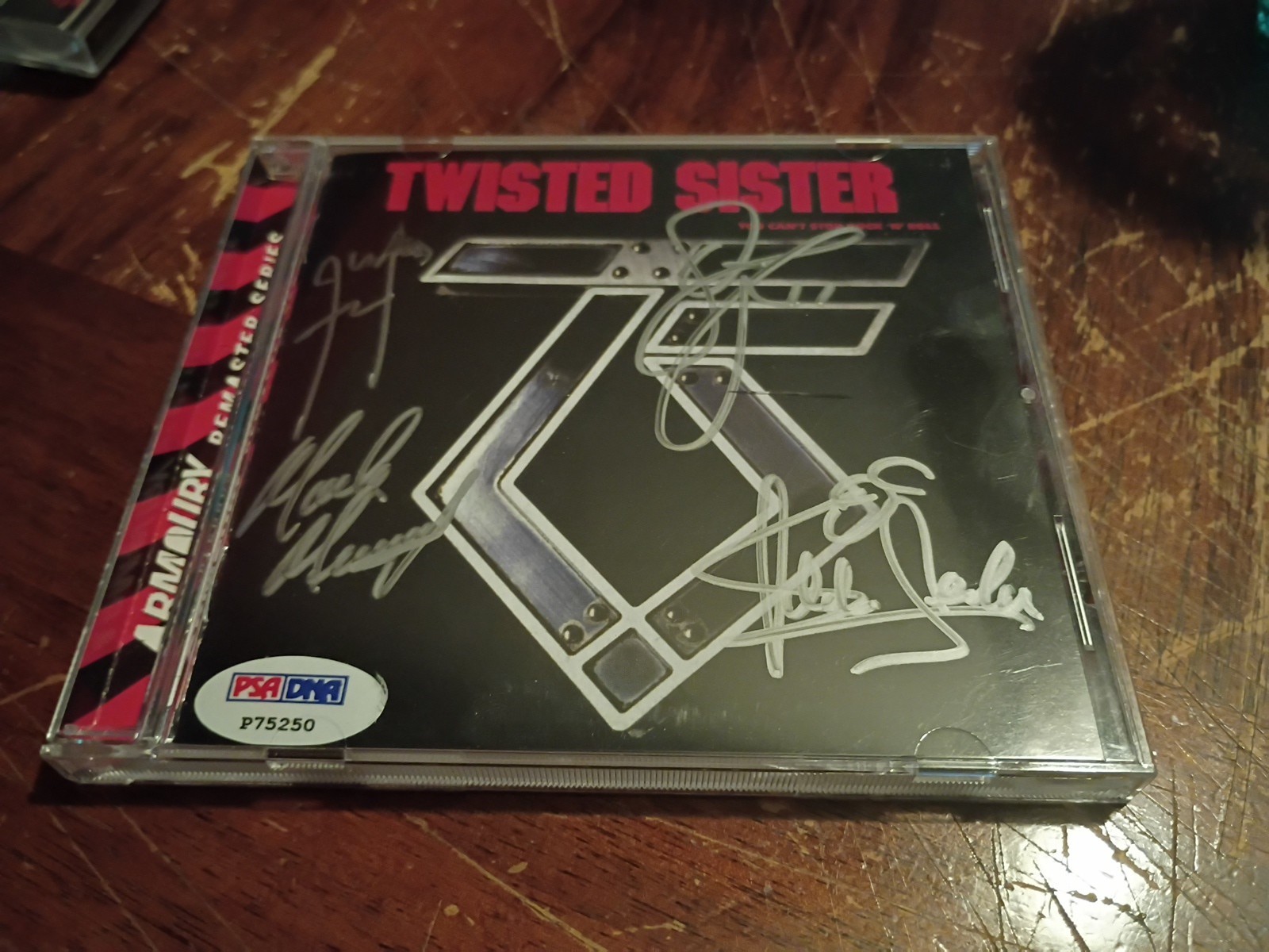 Dee Snider Jay Jay French Eddie Ojeda Mendoza Signed CD Twisted Sister PSA/DNA
