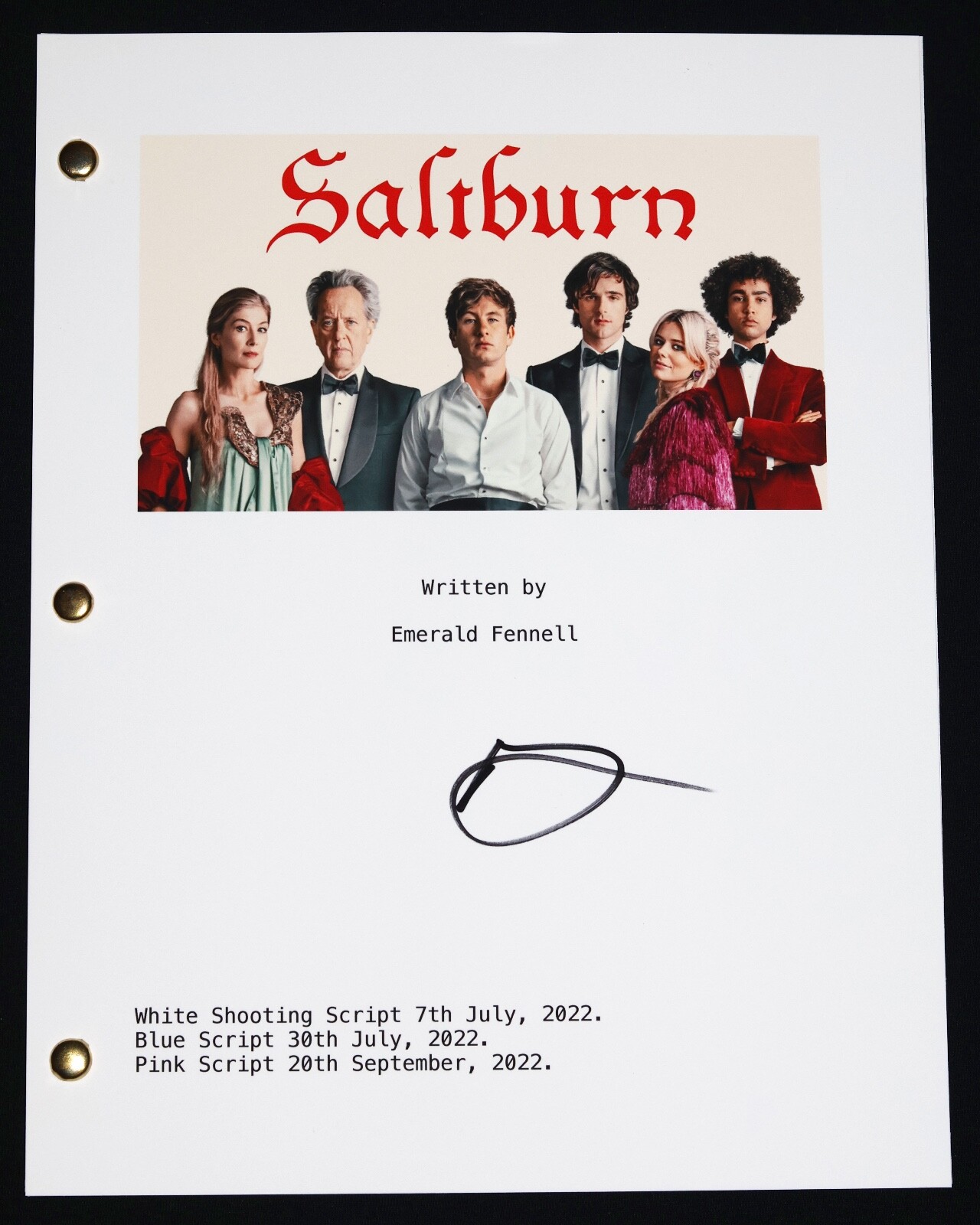 BARRY KEOGHAN Hand Signed SALTBURN Full MOVIE SCRIPT autograph + EXACT PROOF