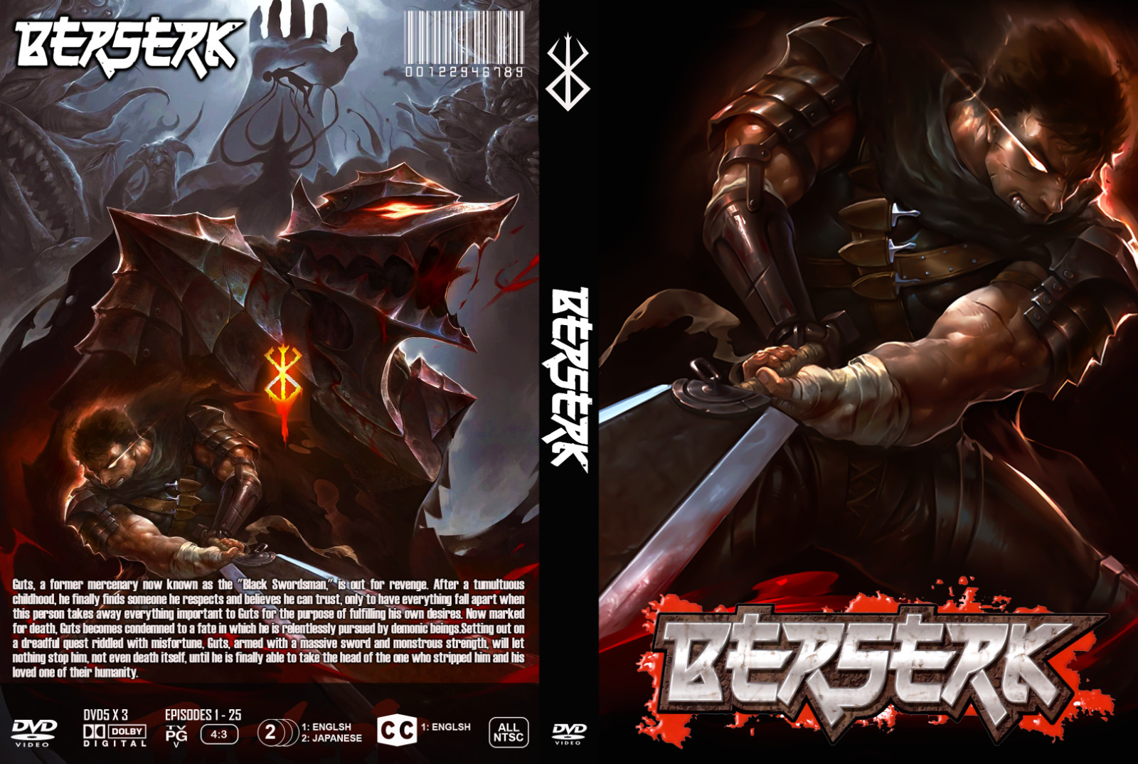 Berserk Anime Series 1997 Complete Episode 1-25 Dual Audio English/Japanese