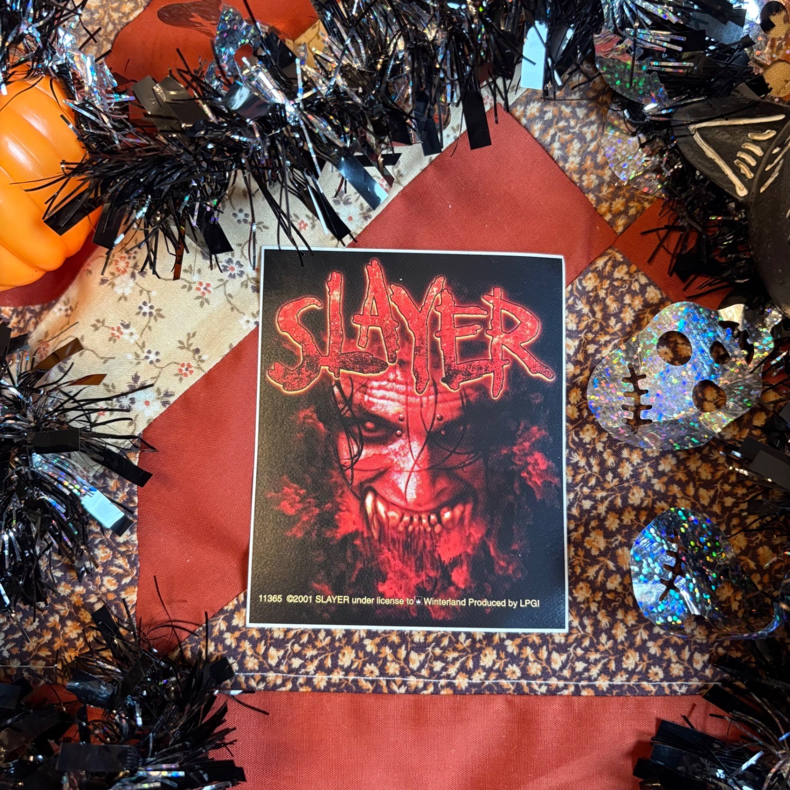 Slayer Vintage Deadstock Sticker Red 2001 Vintage LPGI Winterland Band Decal 4×4
