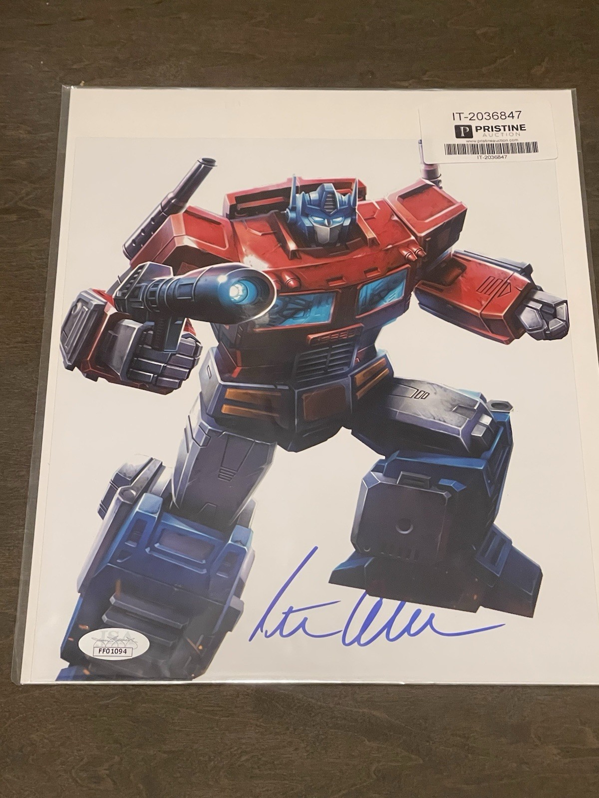 Peter Cullen Signed Transformers Optimus Prime 8×10 Photo JSA Authenticated