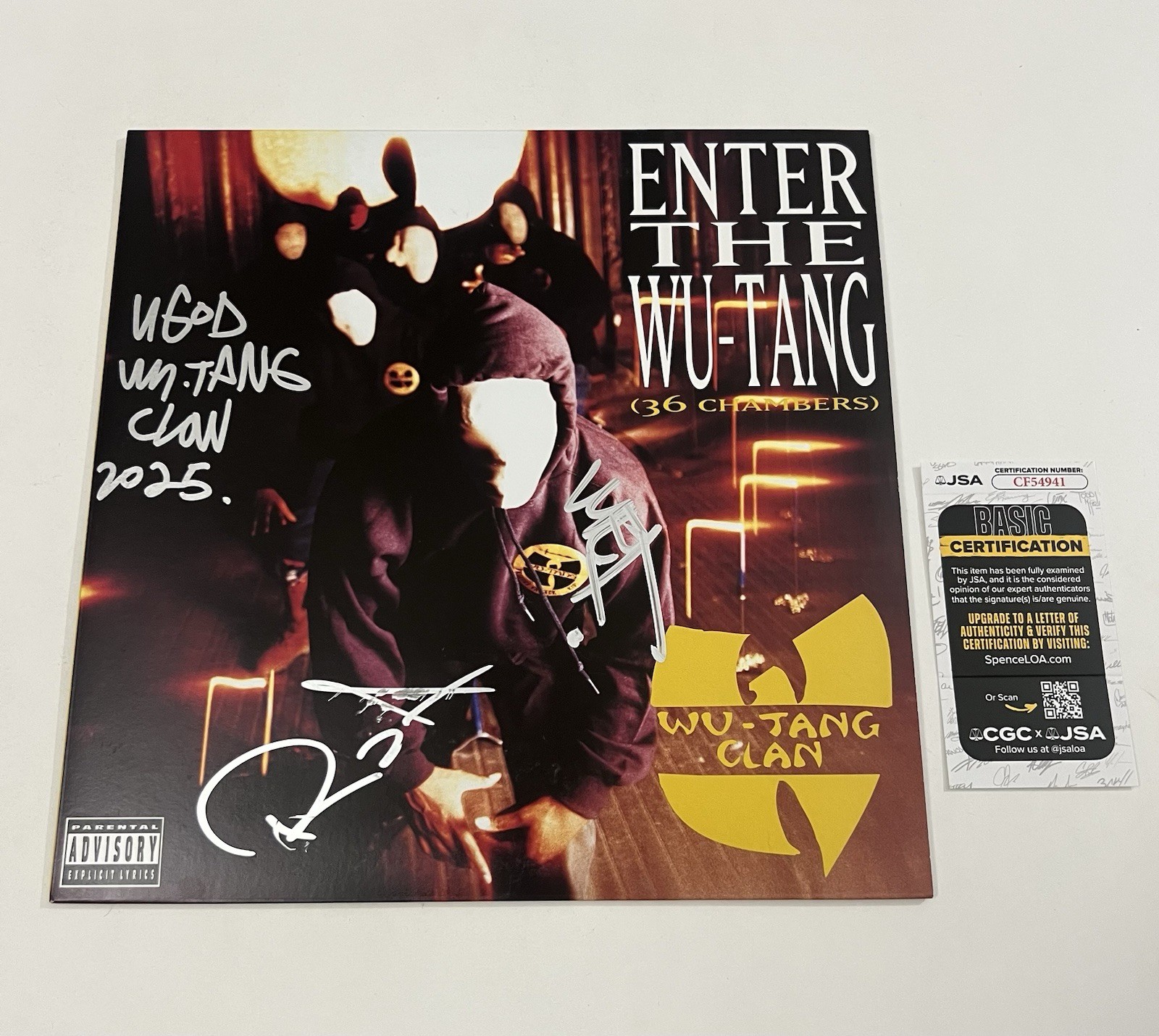 METHOD MAN RZA U GOD SIGNED 36 CHAMBERS VINYL RECORD WU TANG CLAN JSA COA