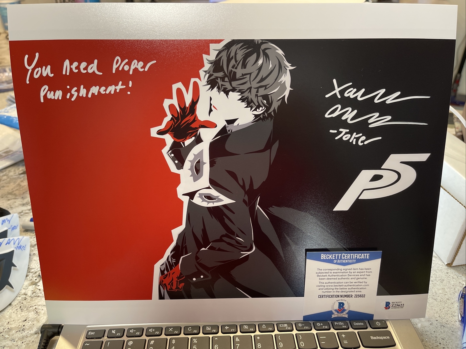 XANDER MOBUS Signed 11×14 Photo JOKER Persona 5 BECKETT COA Ren Amamiya D3