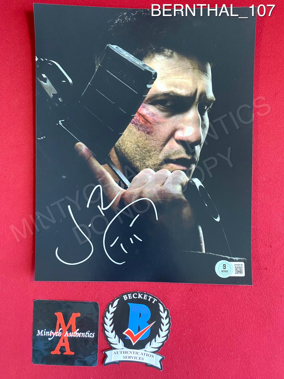 Jon Bernthal autographed signed 8×10 photo The Punisher Beckett COA