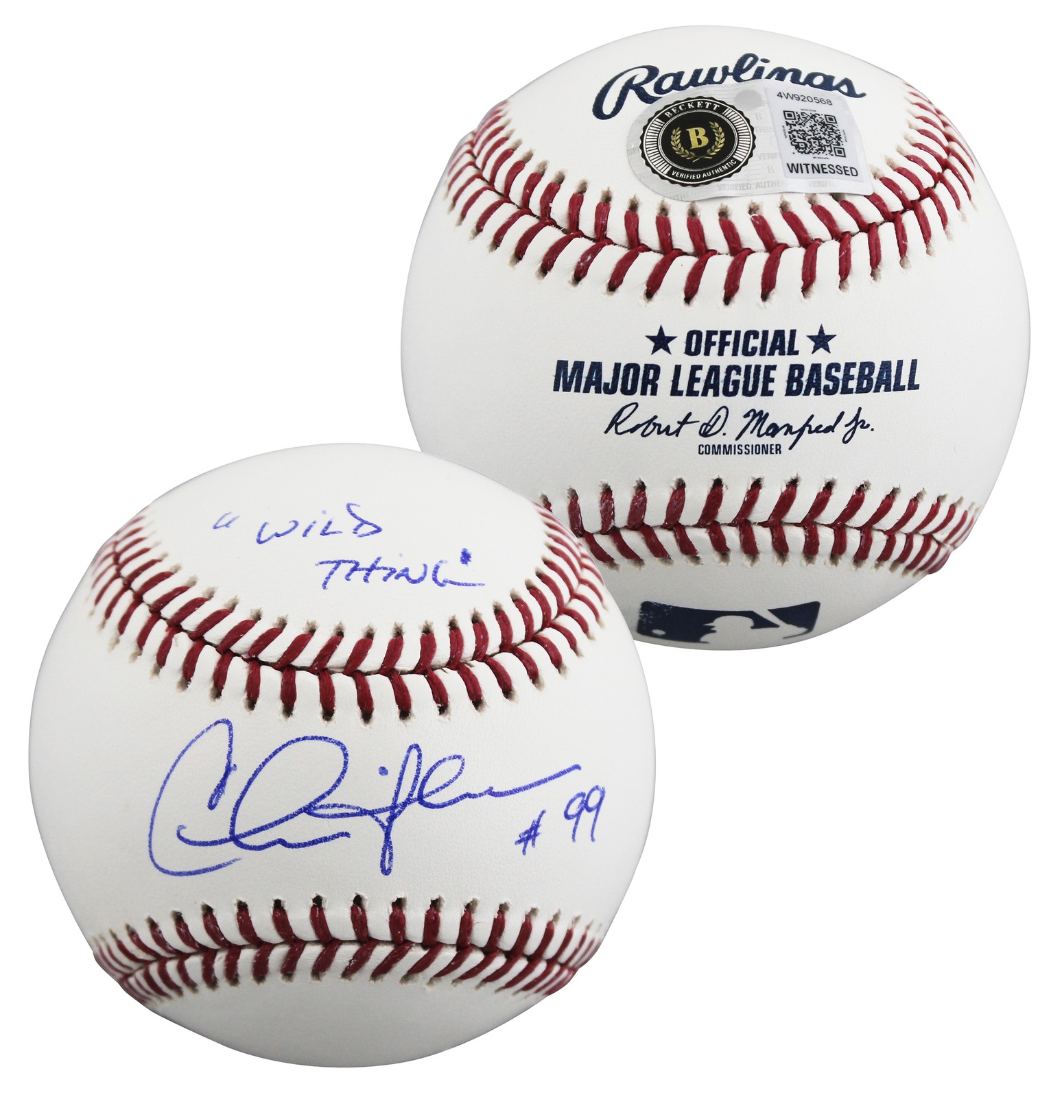 Charlie Sheen Major League “Wild Thing” Authentic Signed OML Baseball BAS Wit