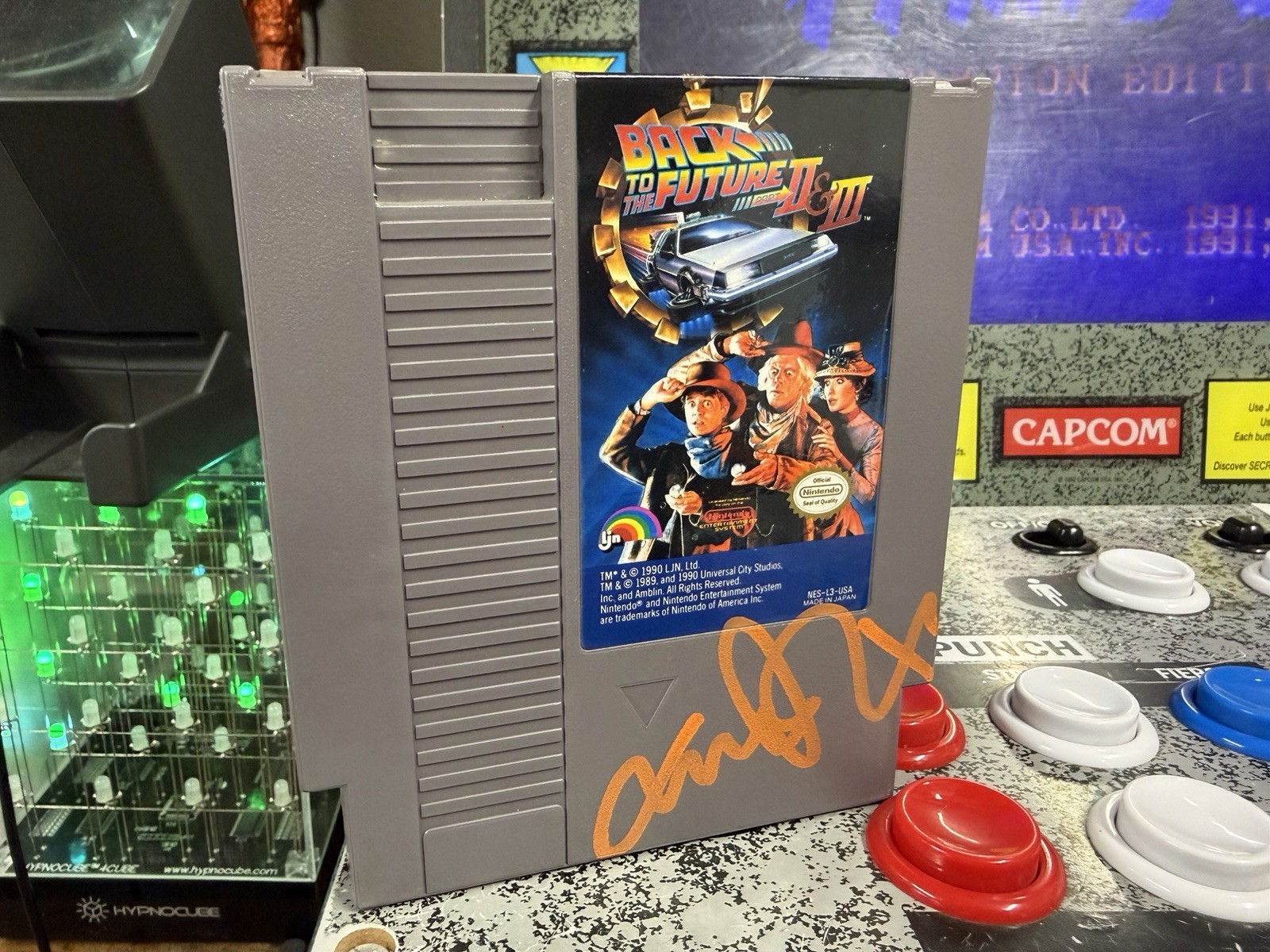 Michael J. Fox Signed Autographed Back to the Future II-III NES Cart JSA Auto