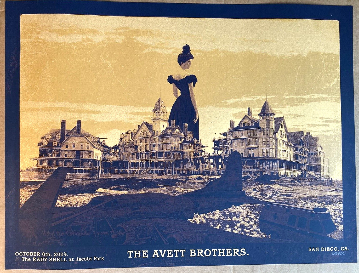 OFFICIAL POSTER The Avett Brothers OCT 6th 2024 San Diego CA AP Artist SIGNED