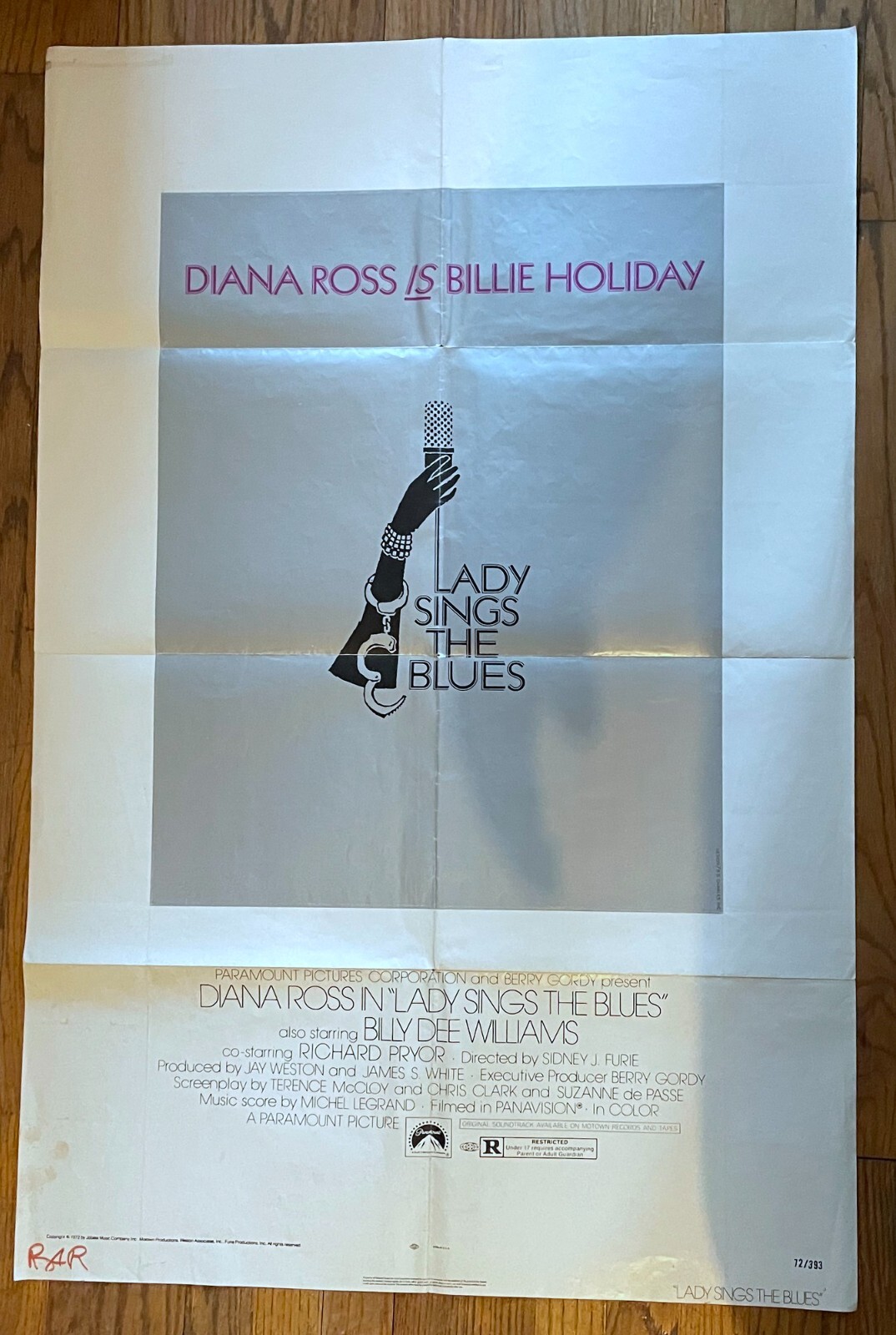 ORIGINAL 1972 LADY SINGS THE BLUES MOVIE POSTER – DIANA ROSS