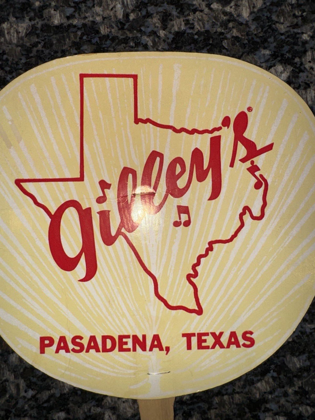Vintage Gilley’s Pasadena Tx, Hand Paddle Fan / Only One On eBay / Urban Cowboy