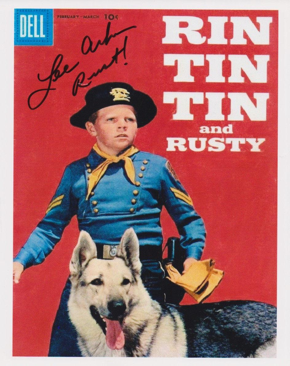LEE AAKER hand-signed RIN TIN TIN & RUSTY 8×10 COLOR CLOSEUP authentic w/ COA