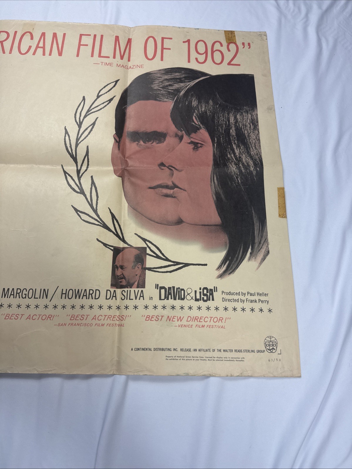David & Lisa – 1962 Original One Sheet Movie Poster – 22×28 Inches