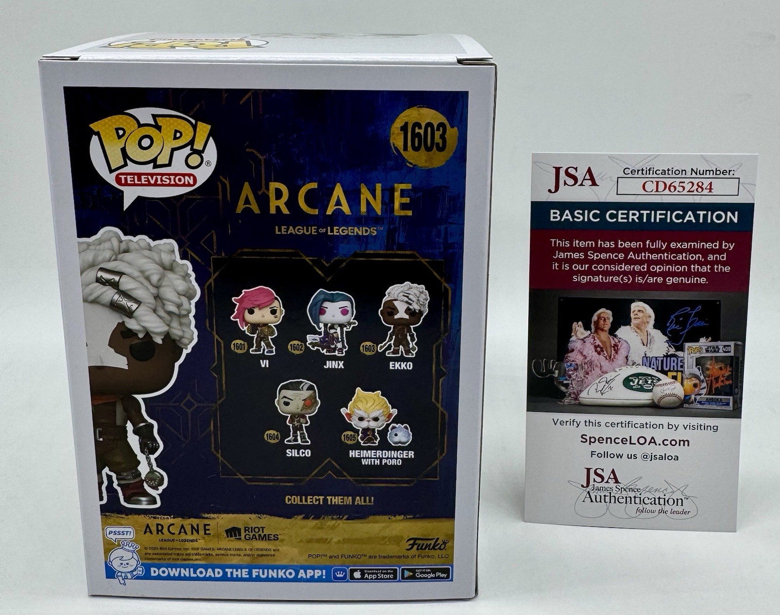 REED SHANNON HAND SIGNED AUTOGRAPH EKKO “ARCANE” FUNKO POP +JSA COA WS