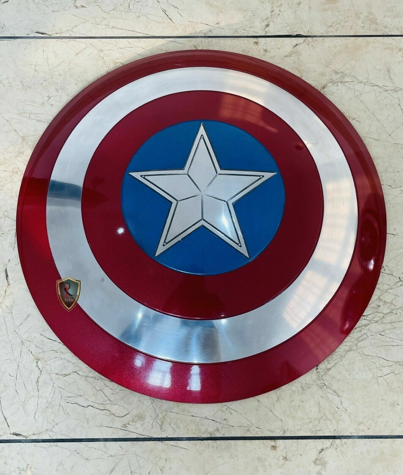 Captain America Shield Metal Prop Replica Screen Accurate 1:1 Scale Cosplay Gift