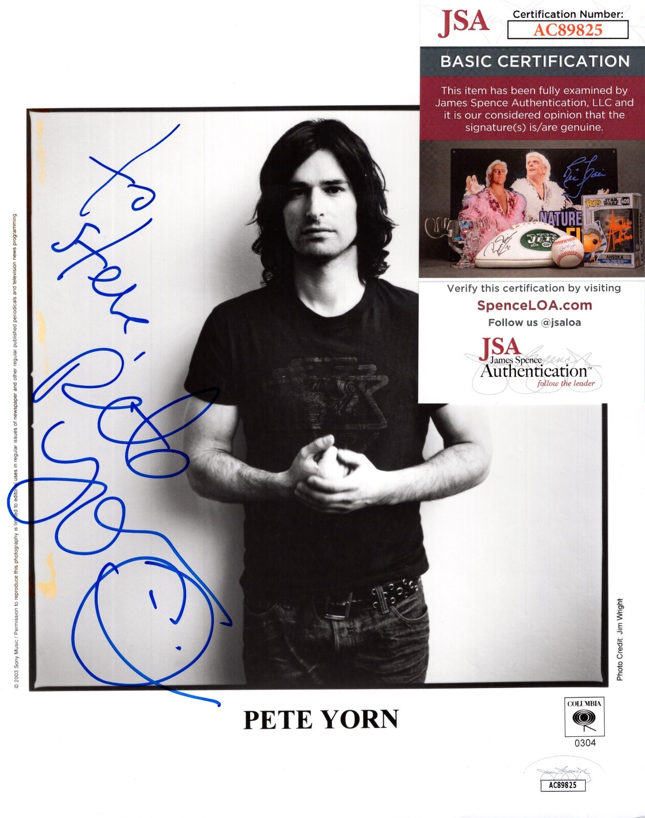 Pete Yorn Rock Singer Musician Hand Signed Autograph 8×10 Photo with JSA COA