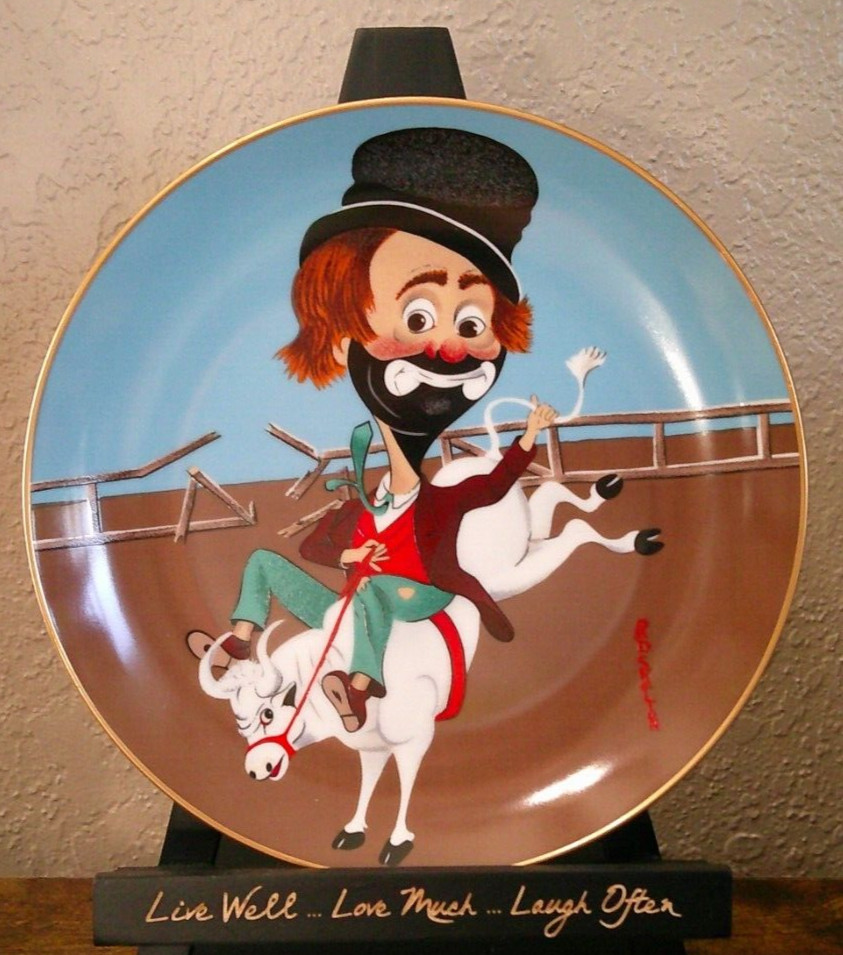 Crown Spartan 1982 Red Skelton “Bronco Freddie” Numbered Porcelain Plate