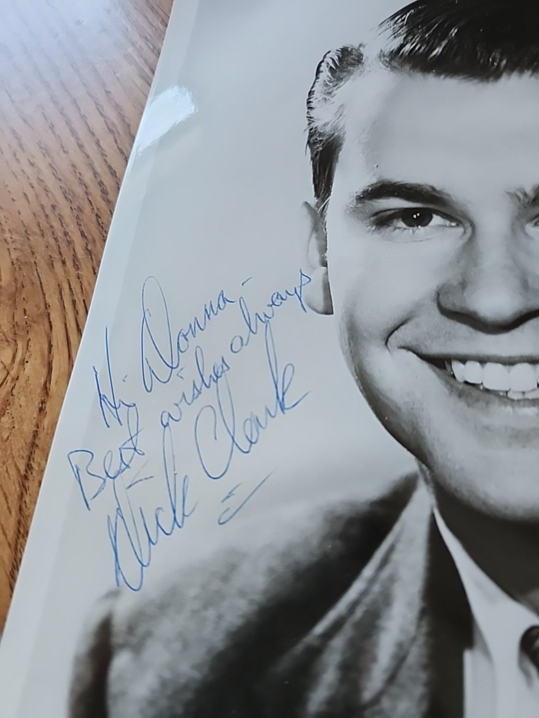Dick Clark original 1960 7″ record box w/ authentic signed 8″ by 10″ photo USA