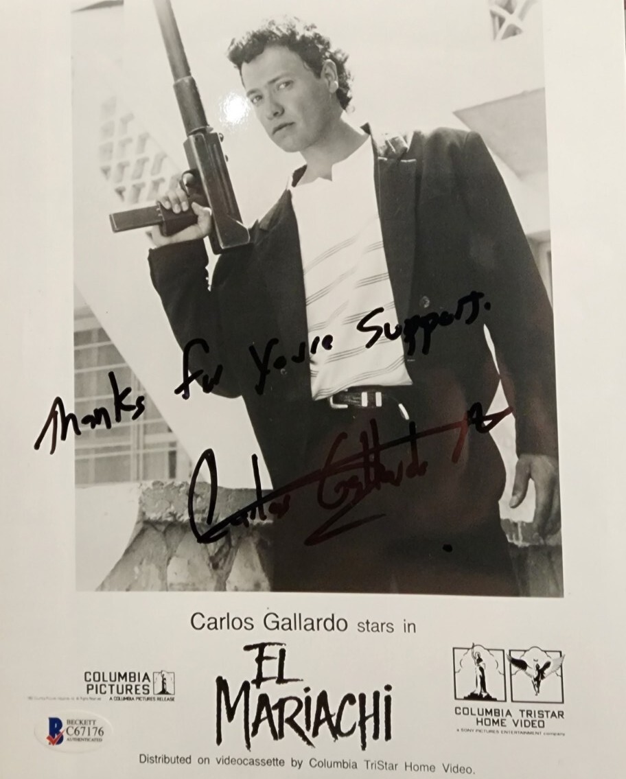 Rare Carlos Gallardo Signed 8×10 El Mariachi BAS Not JSA PSA