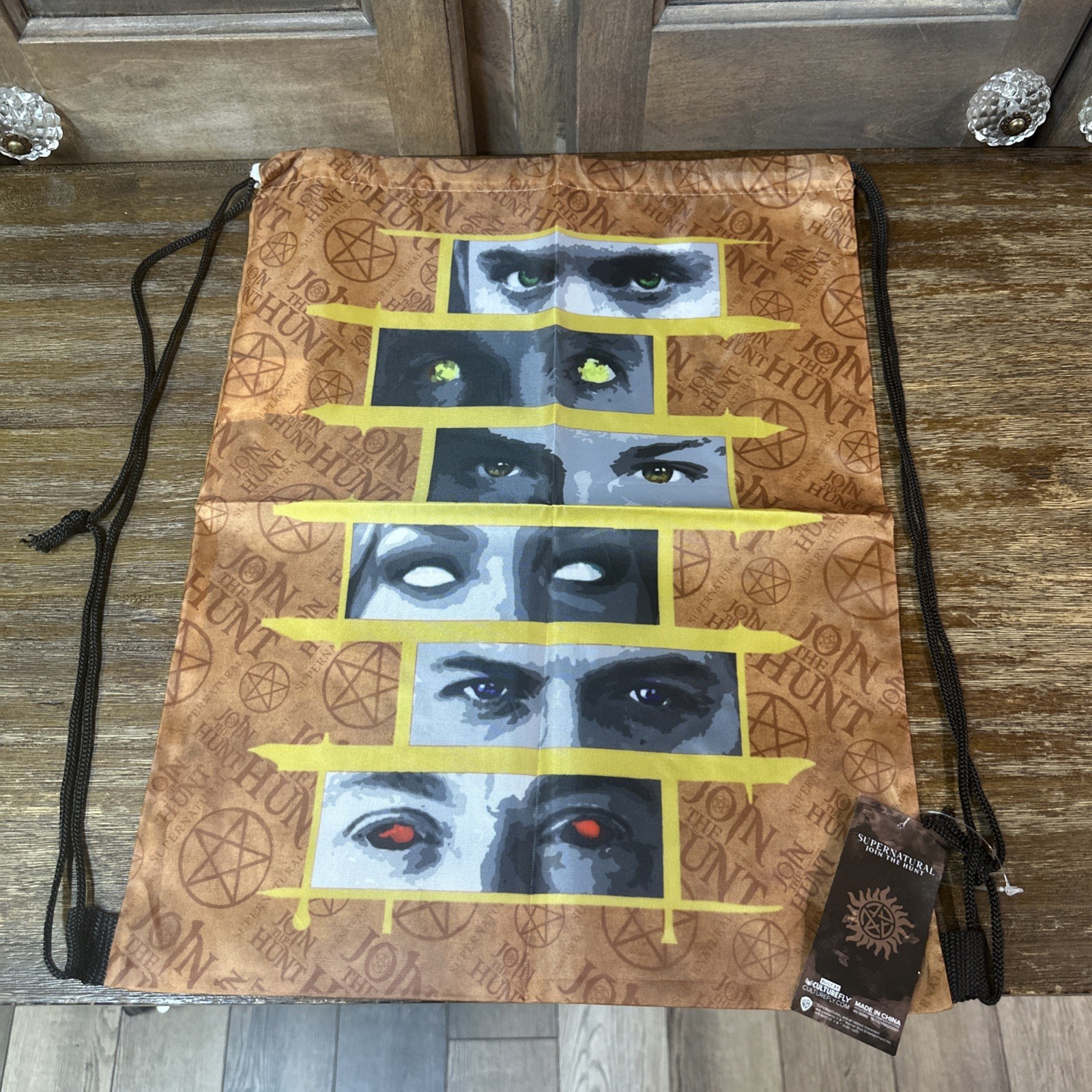 Supernatural Brown Culturefly Exclusive Drawstring Bag NWT