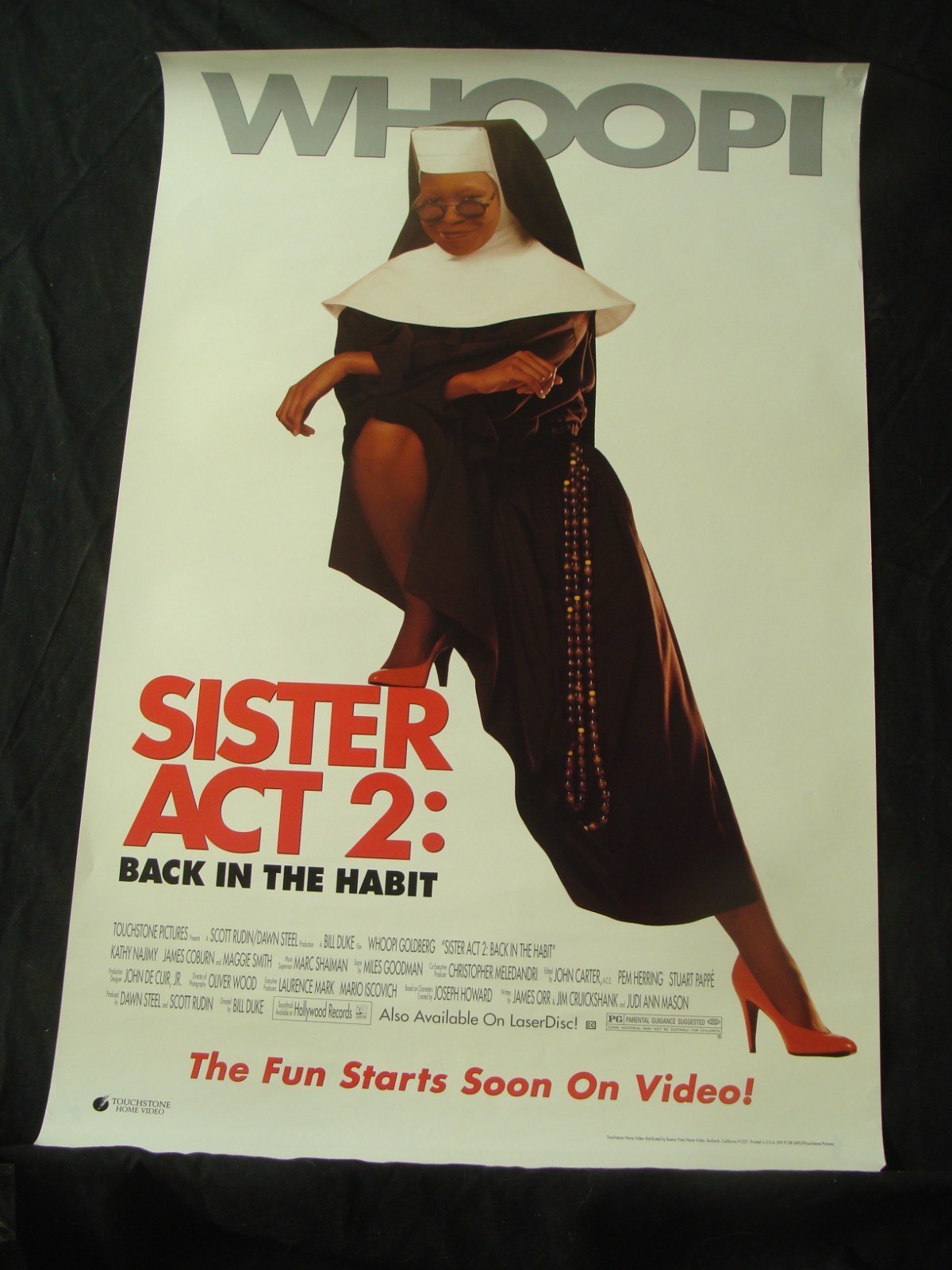 SISTER ACT 2 movie poster WHOOPI GOLDBERG original video store promo