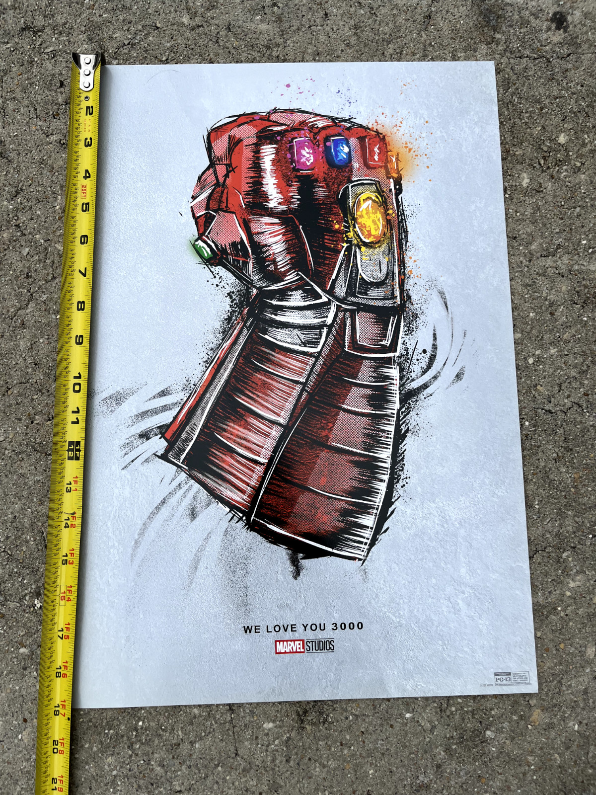 We Love You 3000 Tour Poster Marvel Avengers End game Iron Man 13×19 Inches