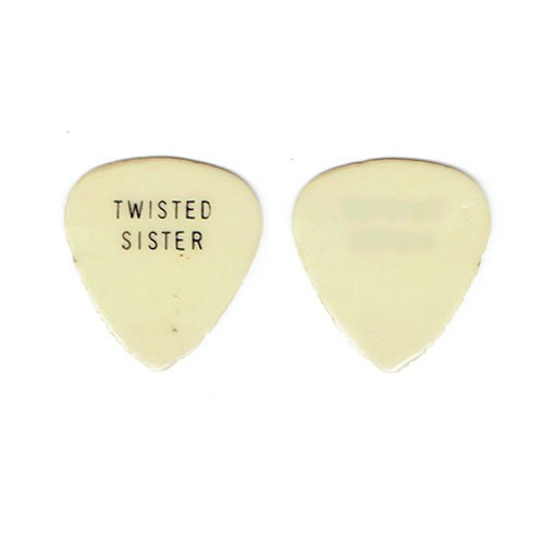 TWISTED SISTER “NAME PRINT” White Guitar Pick (1981) (STAGE USED)