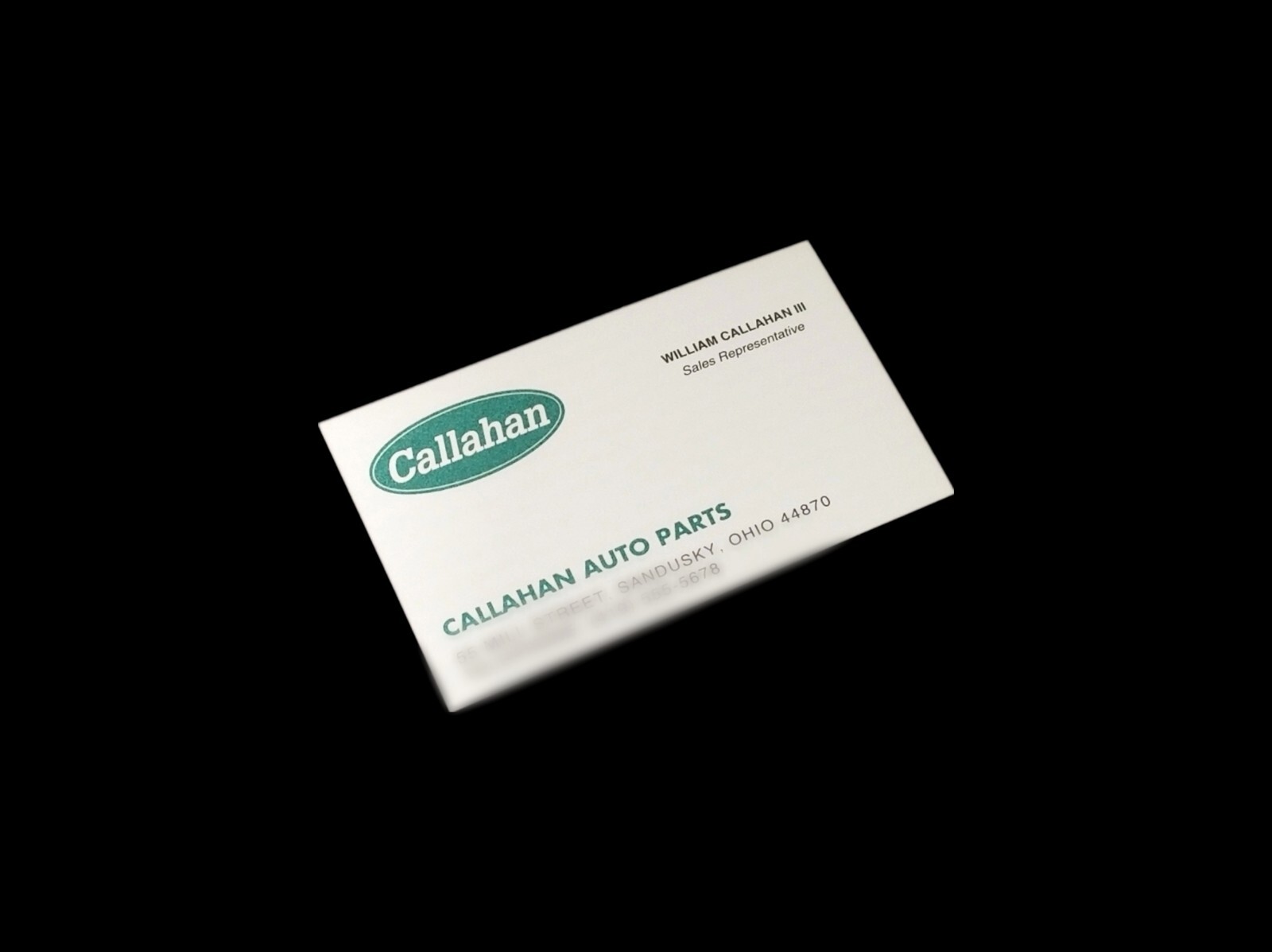 Tommy Boy (1995) Callahan Auto Parts Chris Farley Business Card Movie Prop