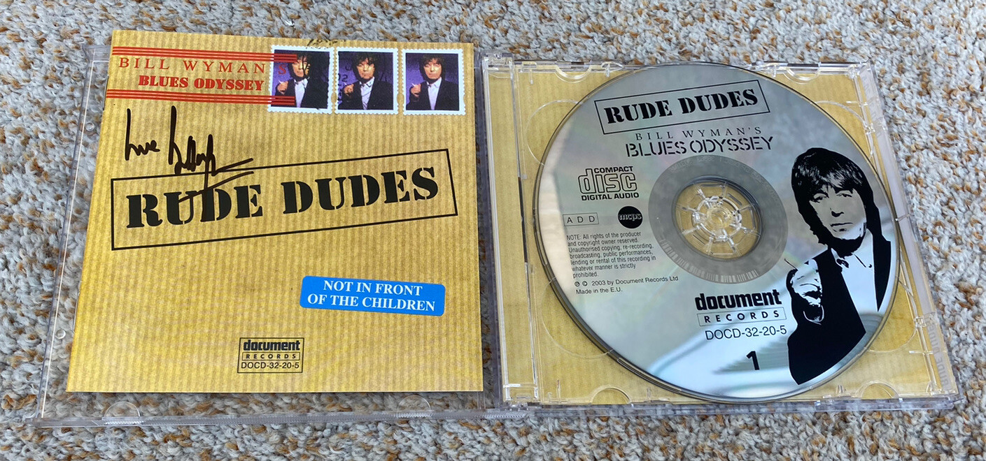 Bill Wyman Signed CD Rude Dudes Rolling Stones