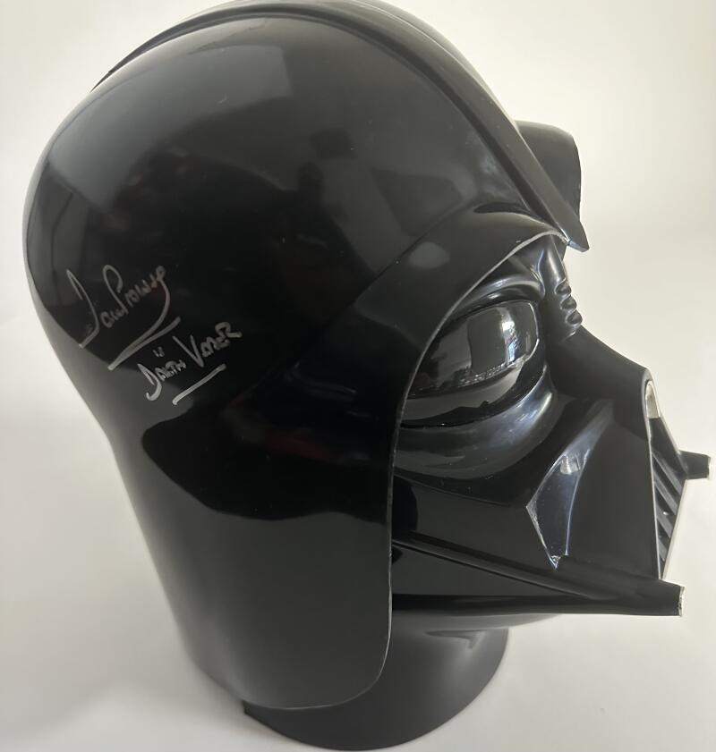 DAVID DAVE PROWSE SIGNED FULL SIZE DARTH VADER HELMET STAR WARS AUTOGRAPH BAS 44