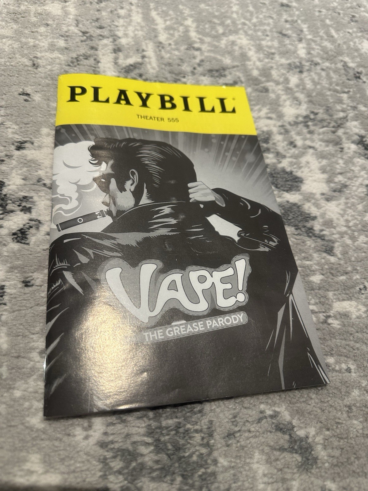Vape The Grease Parody Off Broadway Musical Playbill