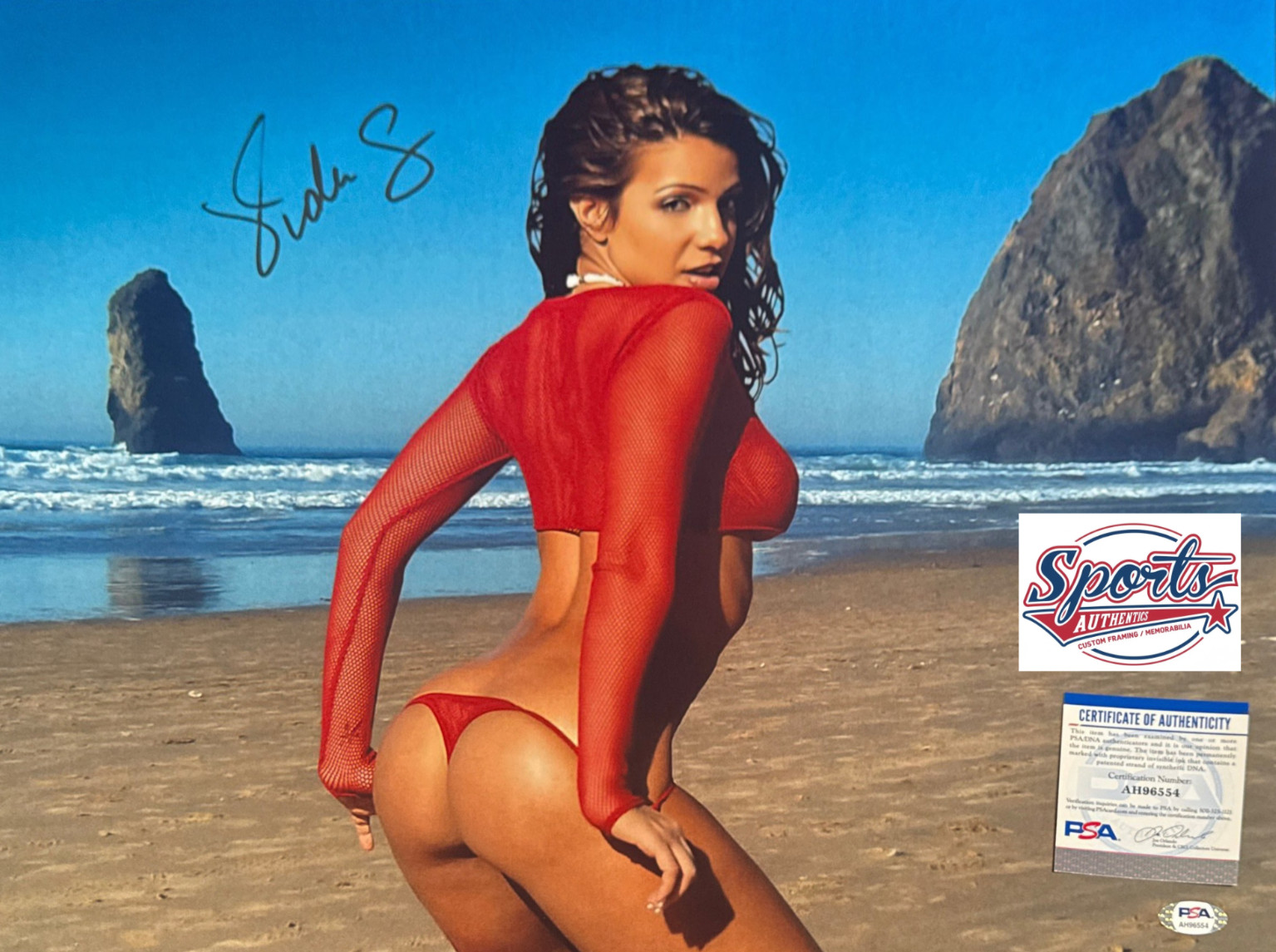 Vida Guerra Signed 16×20 Sexy Playboy Model PSA AH96554