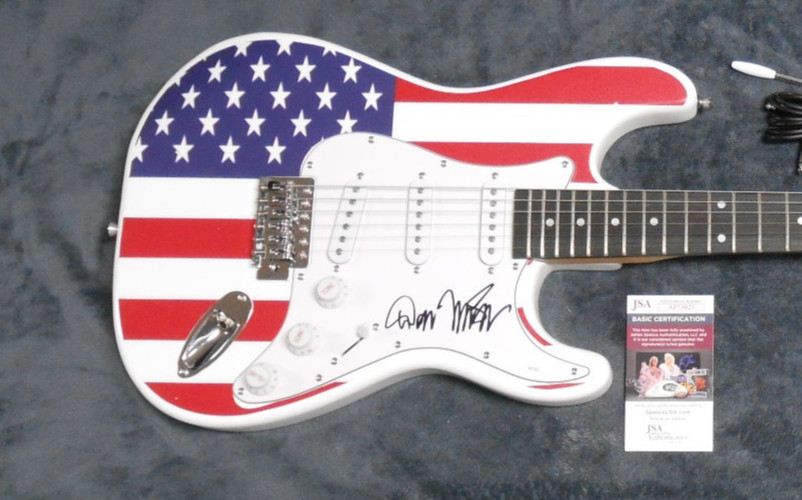 Don McLean Signed American Flag Electric Guitar – JSA Authenticated