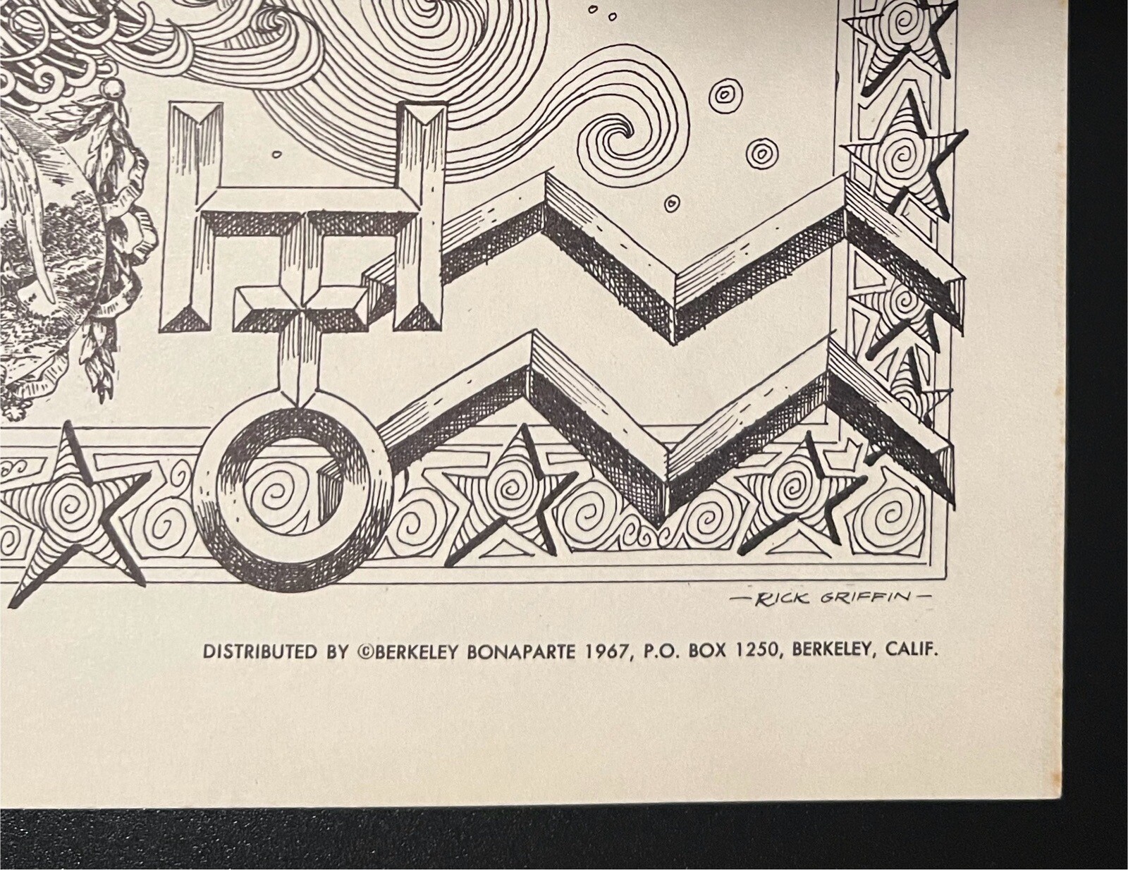 Rick Griffin “The Oracle”! Original B&W 1967 Printing by Berkeley Bonaparte