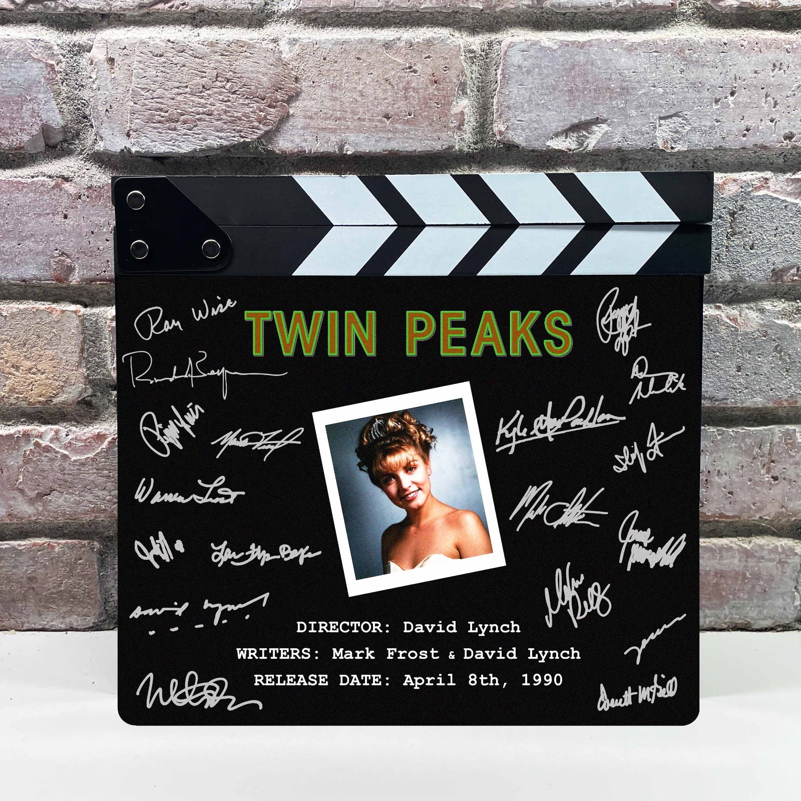 Twin Peaks Signed Facsimile Clapboard Prop – Mystery TV Series Memorabilia Decor