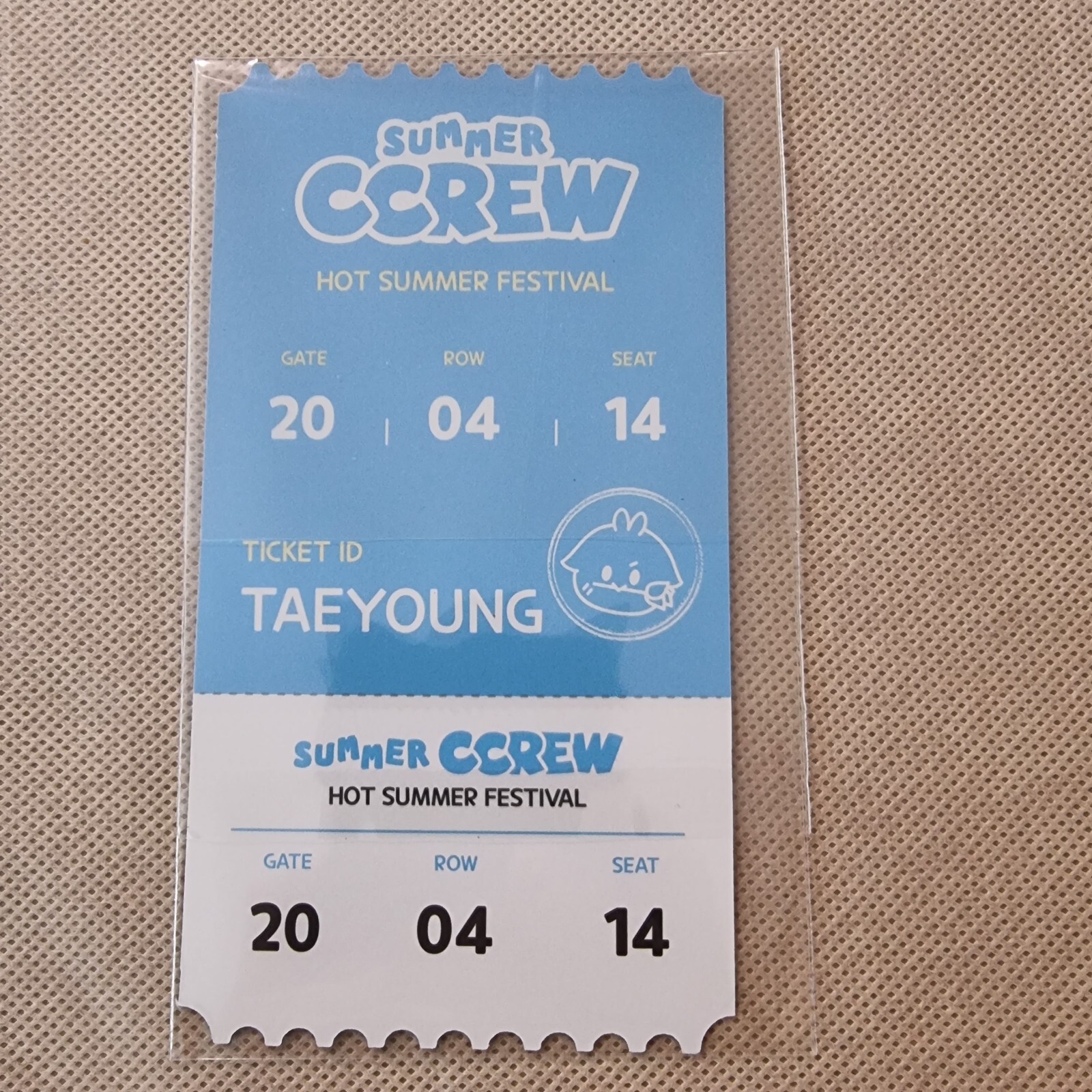 CRAVITY 2023 SUMMER CCREW CHARACTER WITHMUU POPUP MD TICKET PHOTO SET – TAEYOUNG