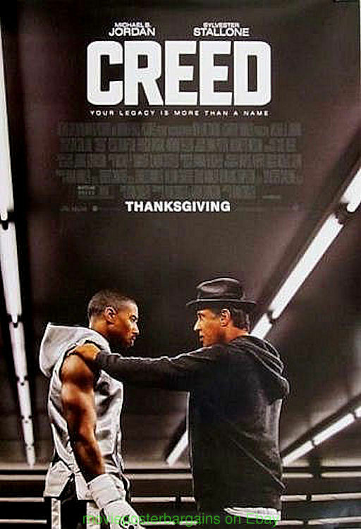 CREED MOVIE POSTER Original DS Final Style 27×40 MICHAEL B JORDAN and ROCKY