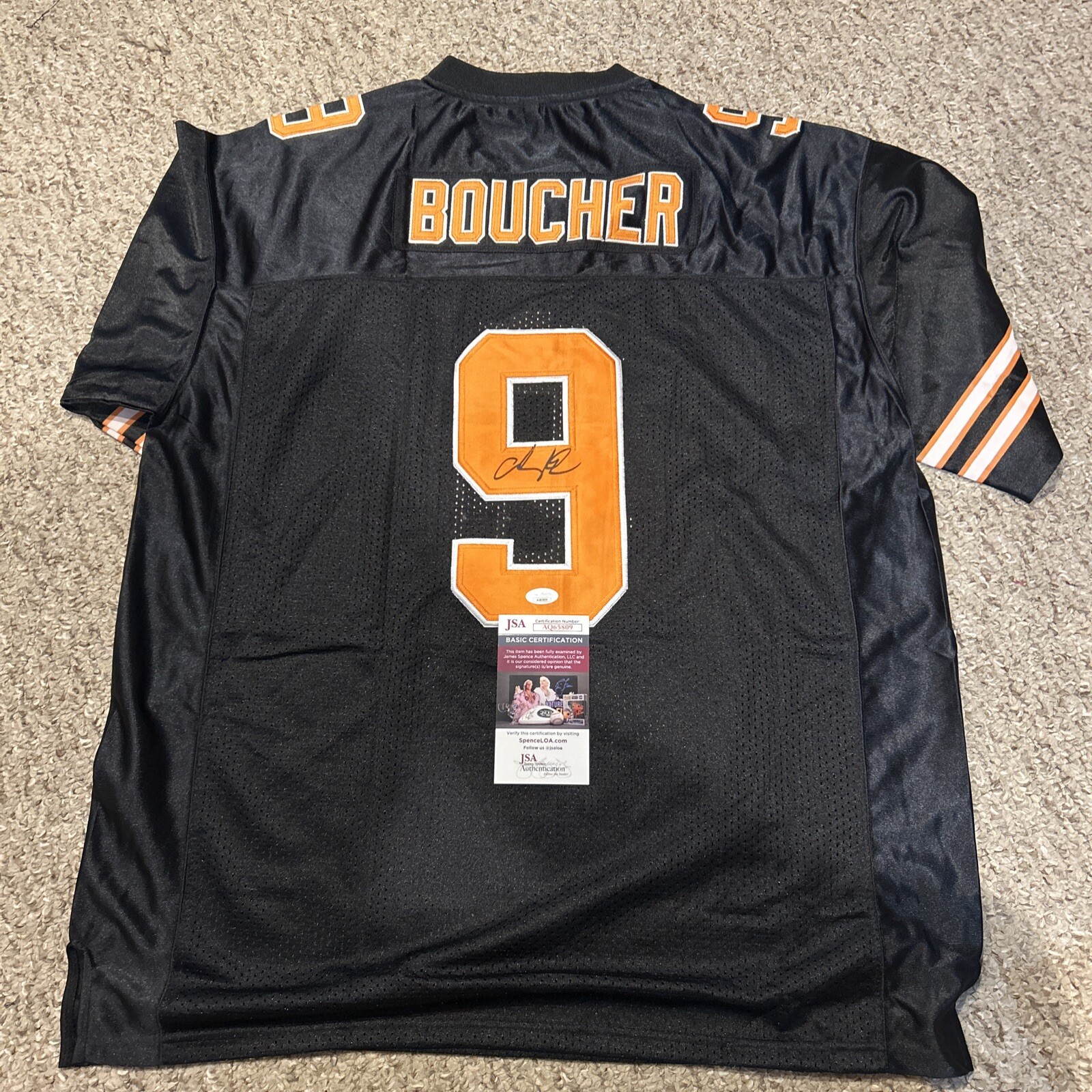 ADAM SANDLER SIGNED AUTOGRAPH JERSEY JSA COA THE WATERBOY BOUCHER #9