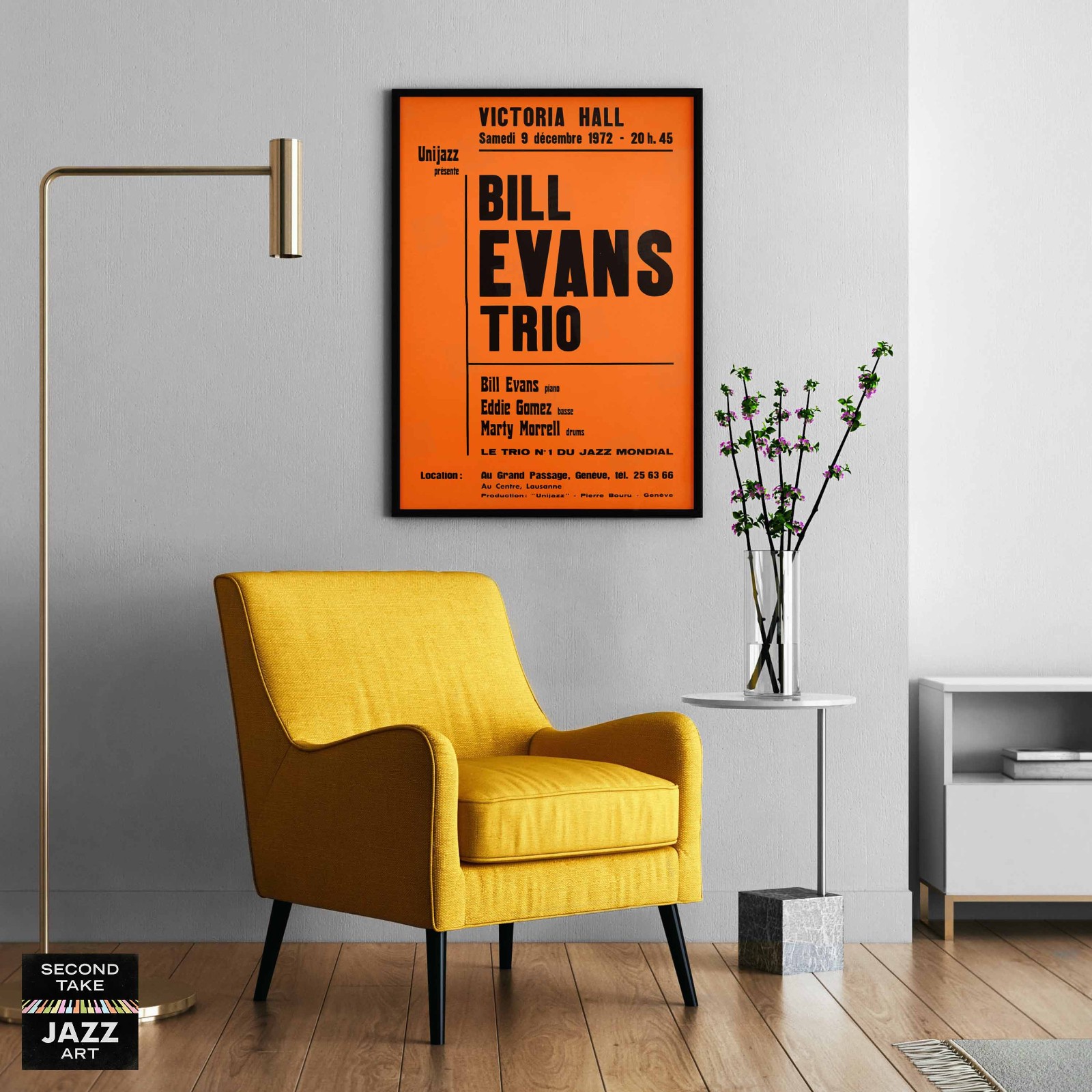 Bill Evans jazz poster – Victoria Hall – 1972