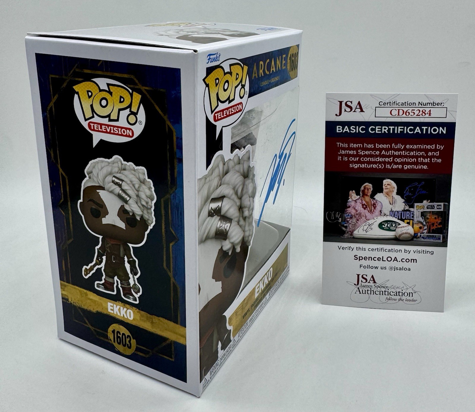 REED SHANNON HAND SIGNED AUTOGRAPH EKKO “ARCANE” FUNKO POP +JSA COA WS