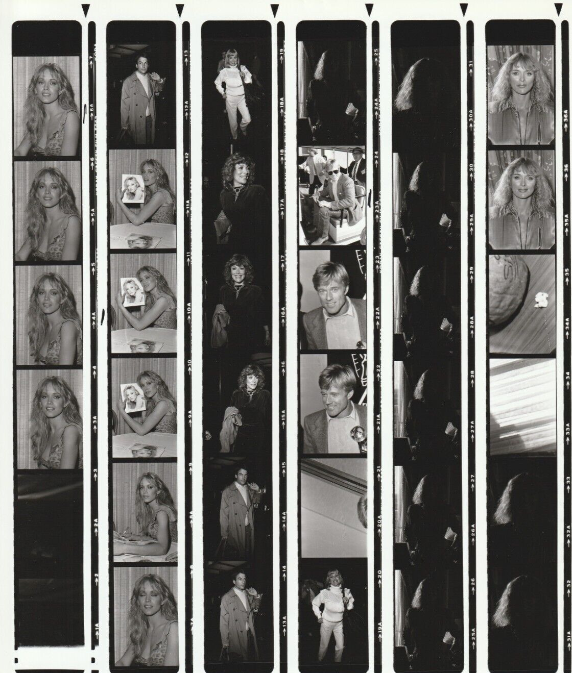 Contact Photo Sheet & Negatives Tanya Roberts Mark Harmon Robert Redford Danning