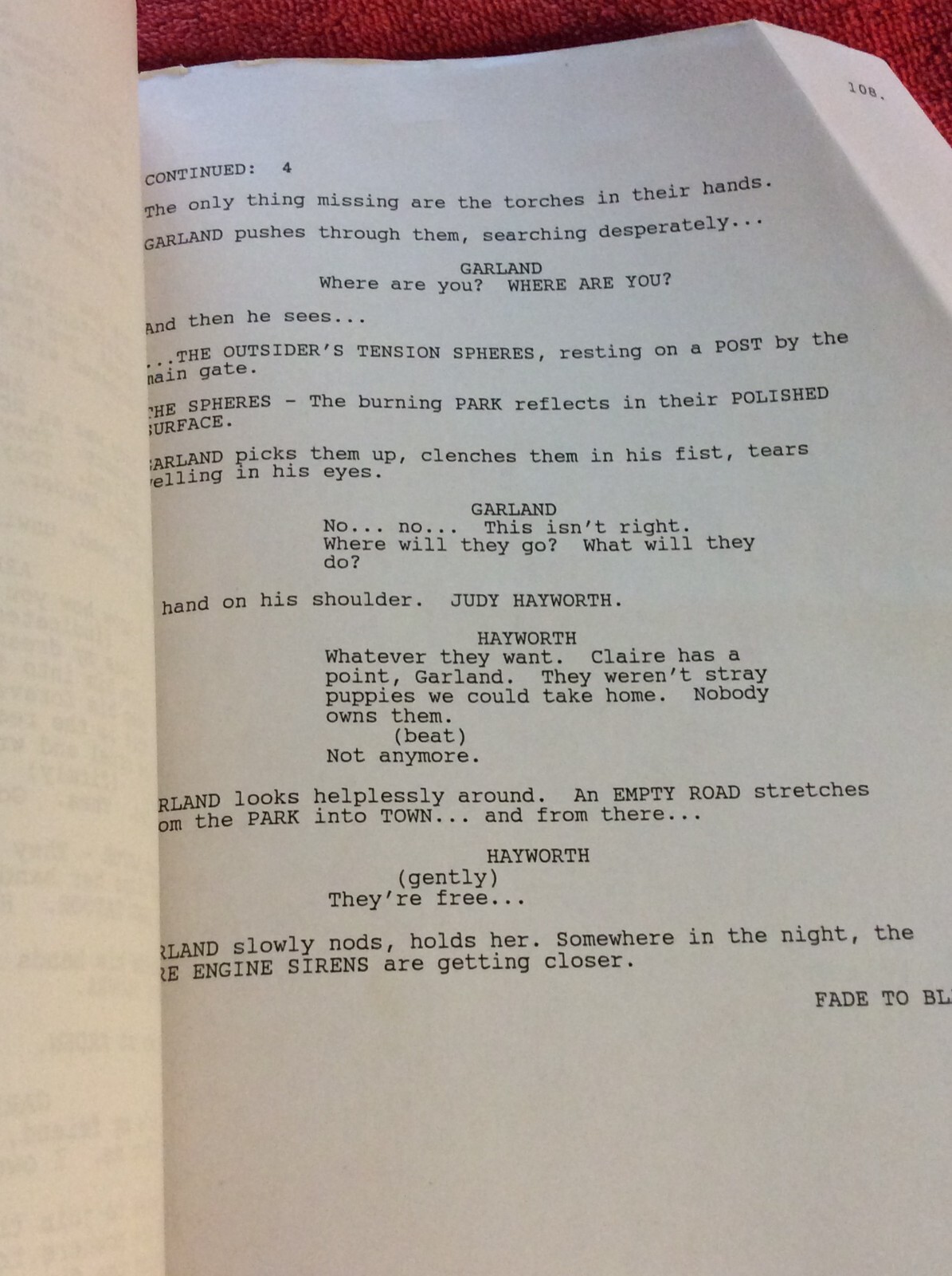ORIGINAL SCRIPT OUTSIDER XAVIER DECLIE WILL LEONG JERRY DOYLE GABRIEL DELL JR