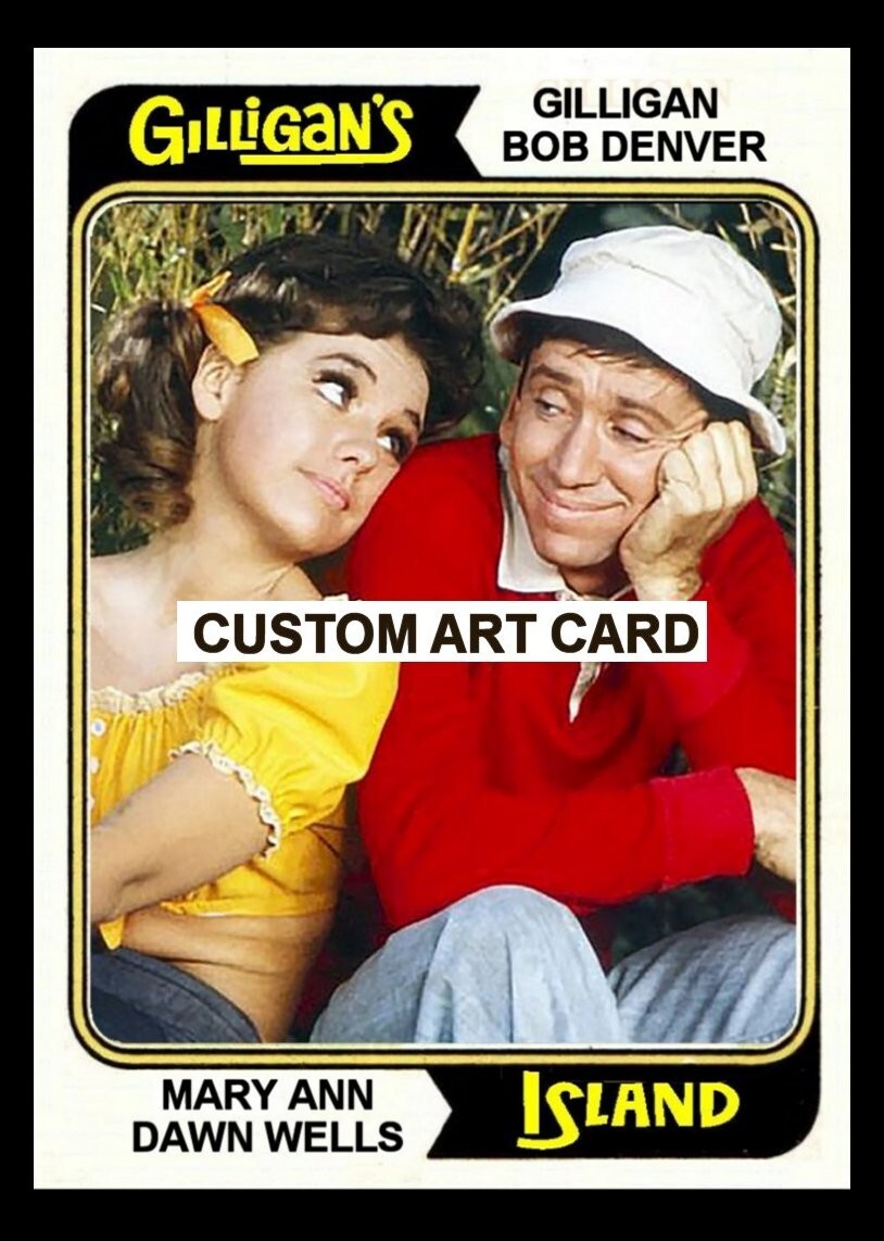 Mary Ann Dawn Wells Gilligan Bob Denver Gilligan’s Island Custom Made Art Card