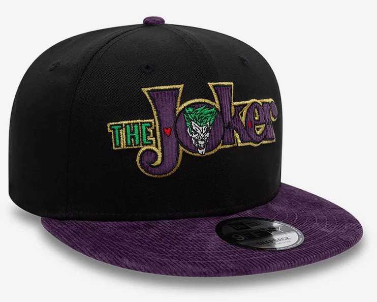 Men’s DC Comics The Joker Script 9Fifty Snapback New Era Black/Purple Hat Cap
