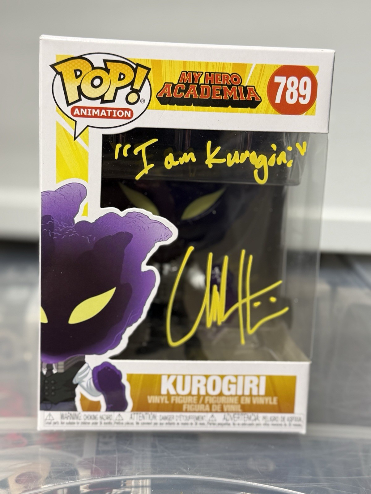 Kurogiri signed My Hero Academia Funko Pop Figure Chuck Huber Beckett D5