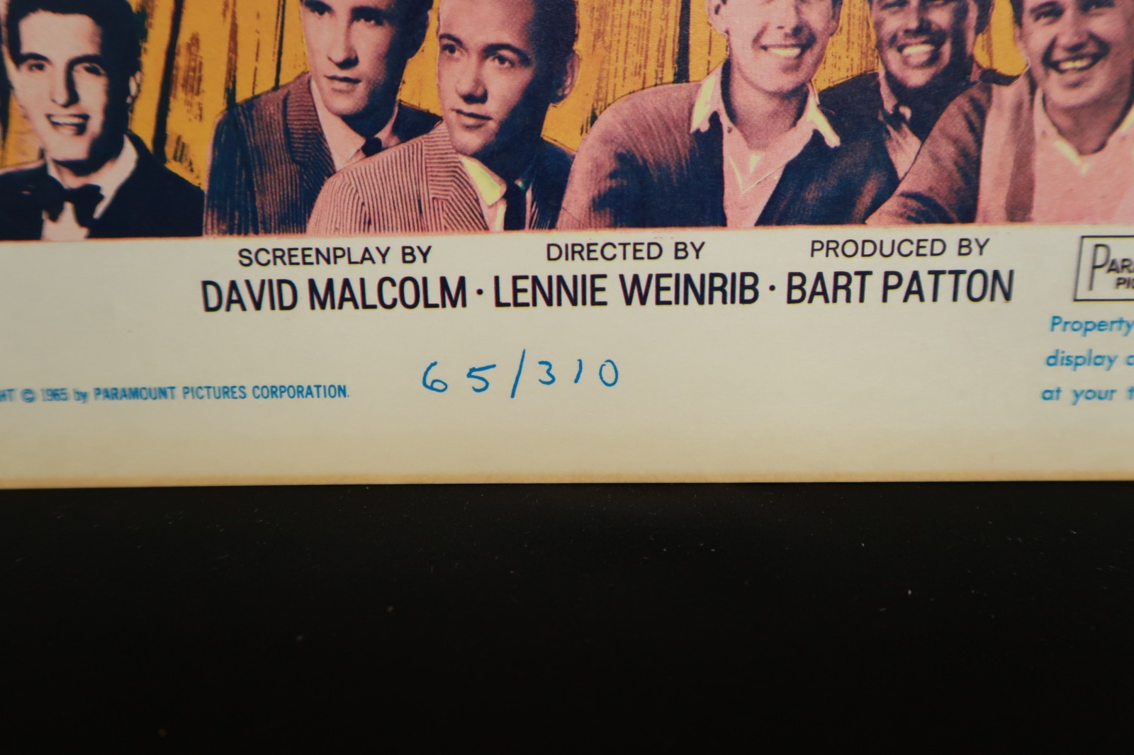 Beach Ball Window Card 1965 Movie Poster 14 x 22 NSS 65/310 Four Seasons Hondell